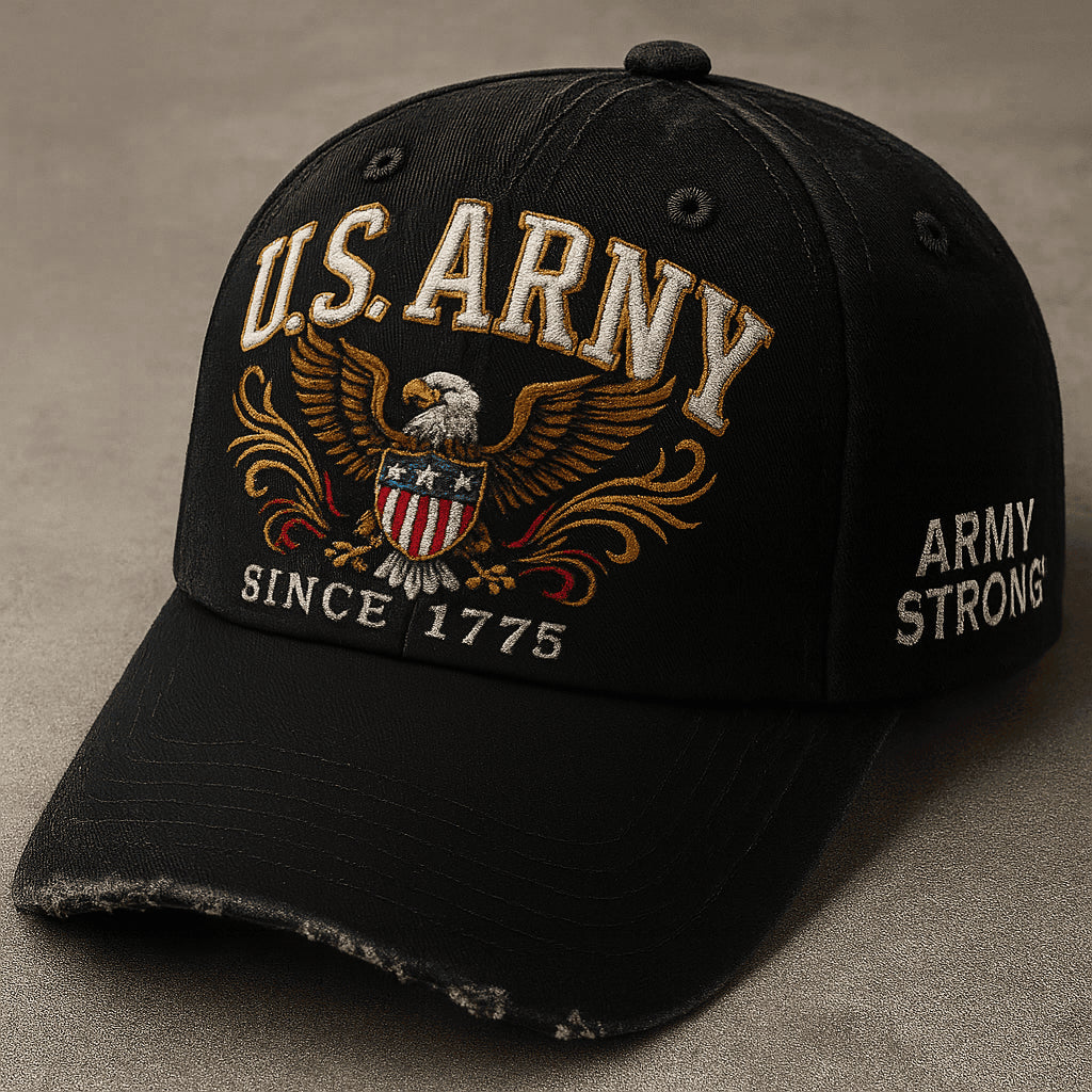 Premium US Army Embroidered Hats VPVC308094, Gifts For Army Veteran, Gifts On Father's Day, Armed Forces Day, Independence Day, Veterans Day.