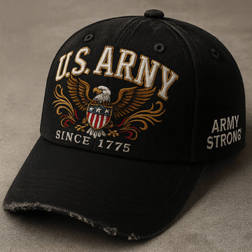 Premium US Army Embroidered Hats VPVC308094, Gifts For Army Veteran, Gifts On Father's Day, Armed Forces Day, Independence Day, Veterans Day.