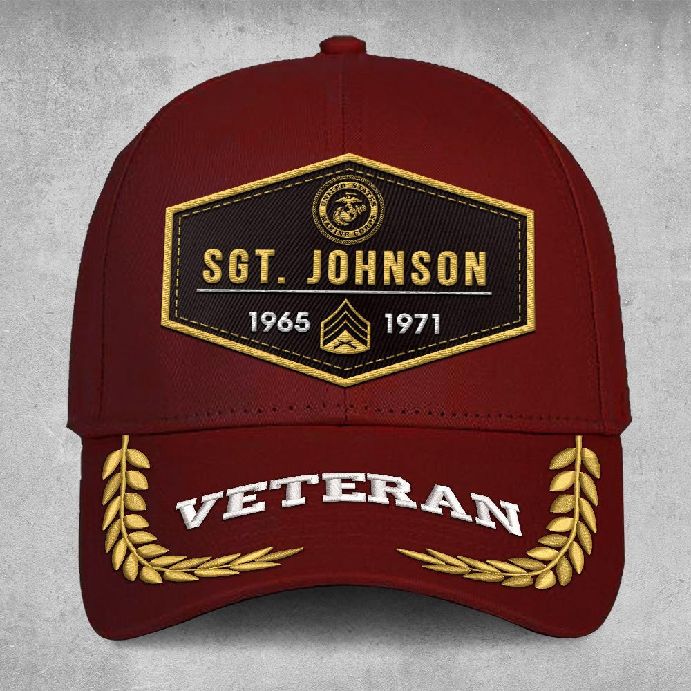 Premium Custom USMC Embroidered Hats VPVC308103, Gifts For Marine Veteran, Gifts On Father's Day, Armed Forces Day, Independence Day, Veterans Day.