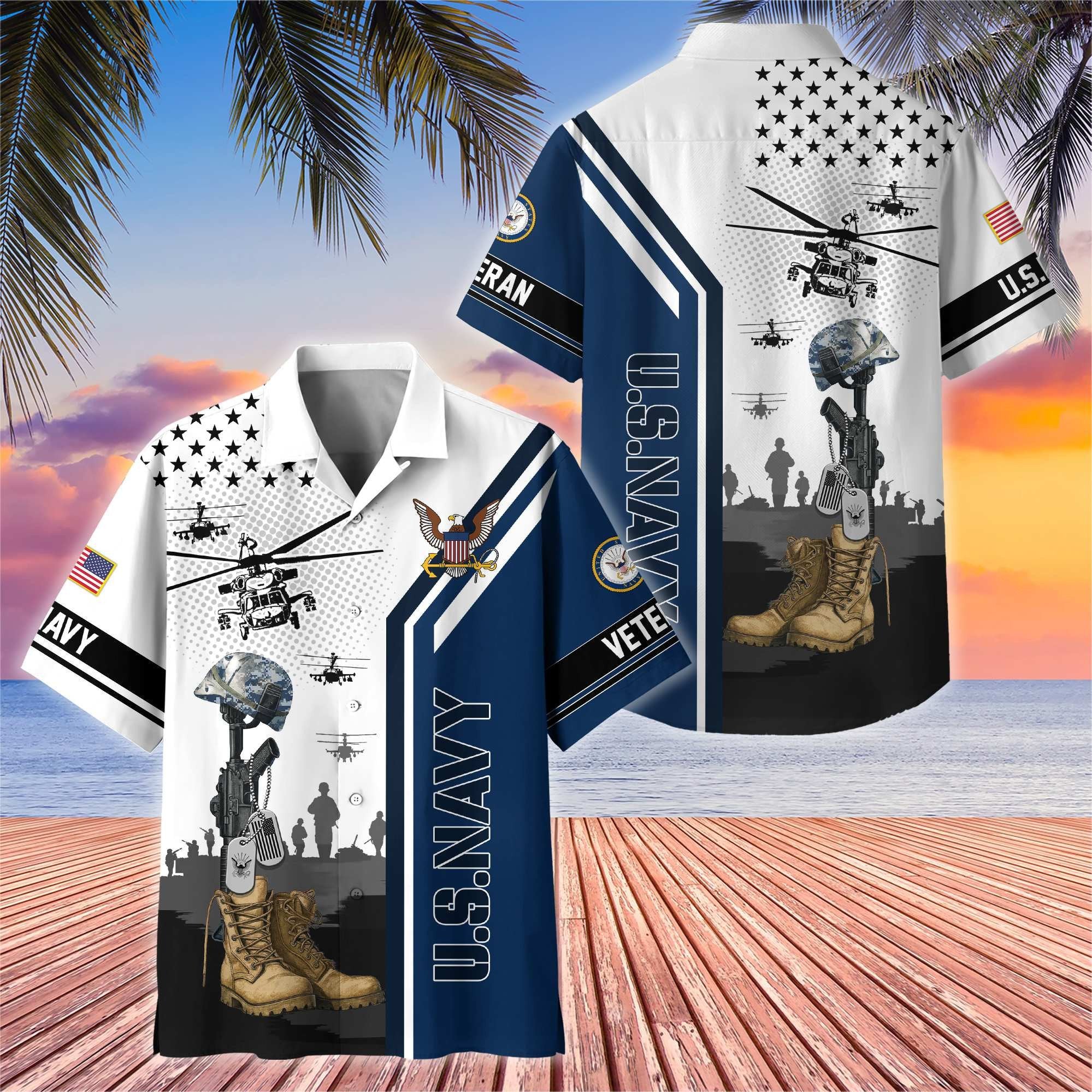 Premium US Veterans Hawaiian Shirt BPHN110711, Gifts For US Veterans, Gifts On Veterans Day.