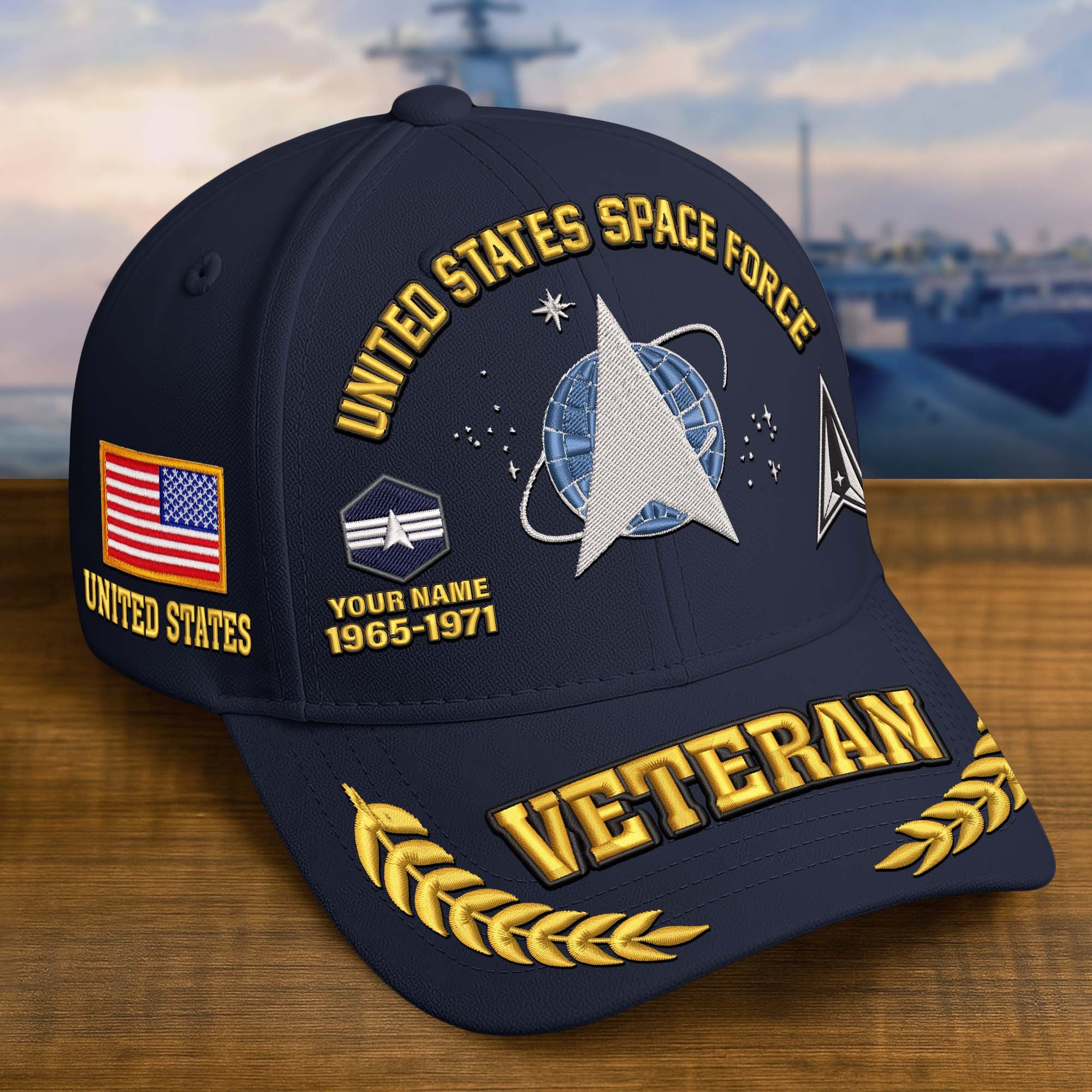 Premium Embroidered US Veterans Hats CPVC090703, Custom Name, Rank & Years Of Sevice, Gift for US Veterans, Gift on Veterans Day