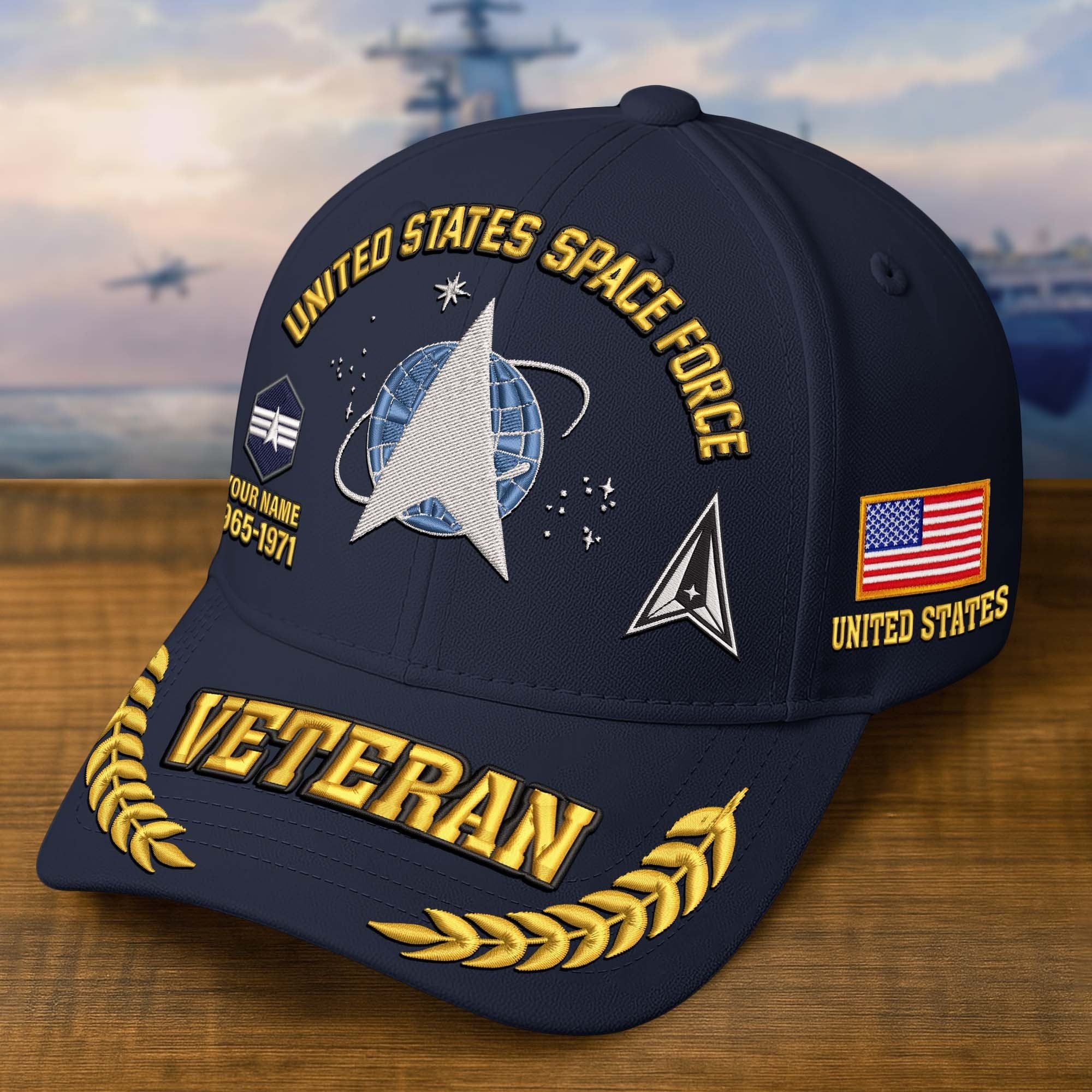 Premium Embroidered US Veterans Hats CPVC090703, Custom Name, Rank & Years Of Sevice, Gift for US Veterans, Gift on Veterans Day