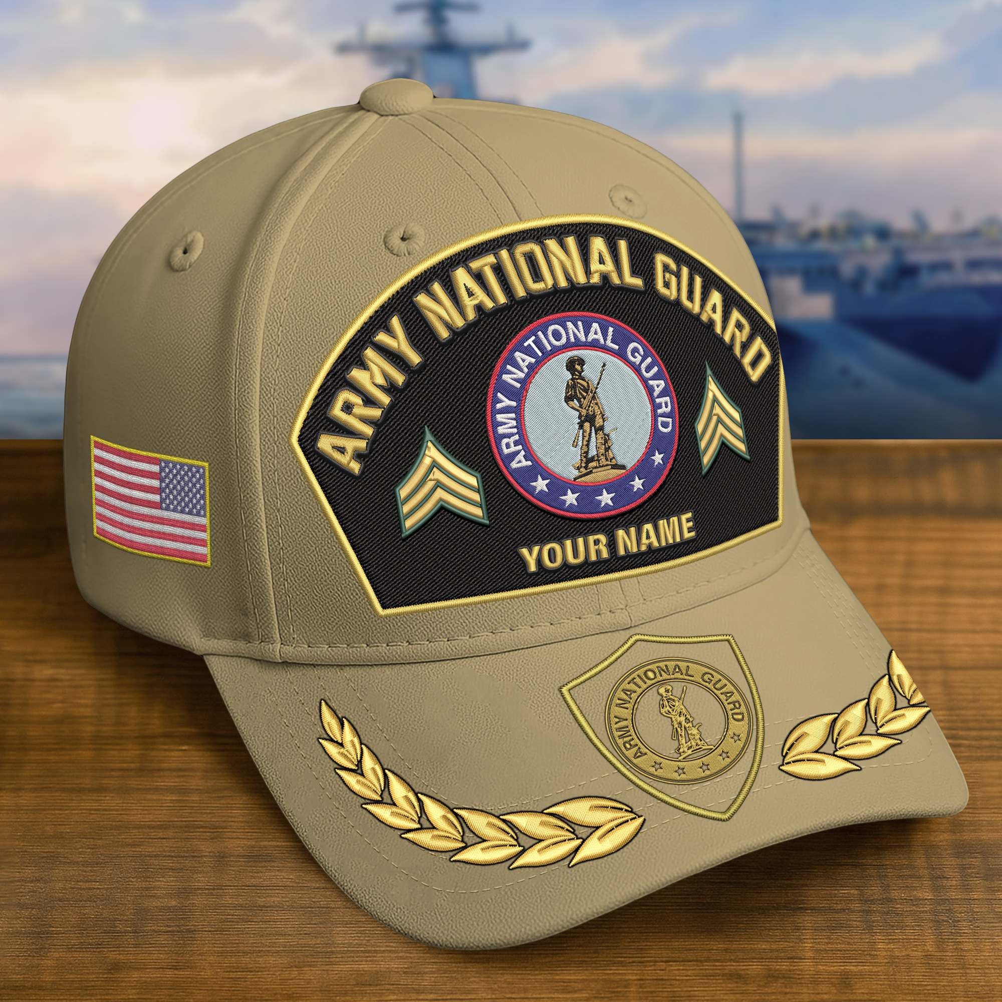 Premium Embroidered US Veterans Hats BPHN150712, Custom Name & Rank, Gifts for US Veterans, Gifts on Veterans Day