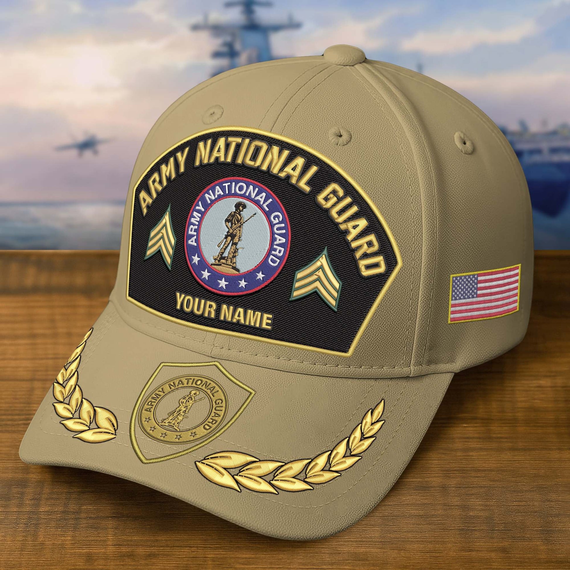 Premium Embroidered US Veterans Hats BPHN150712, Custom Name & Rank, Gifts for US Veterans, Gifts on Veterans Day