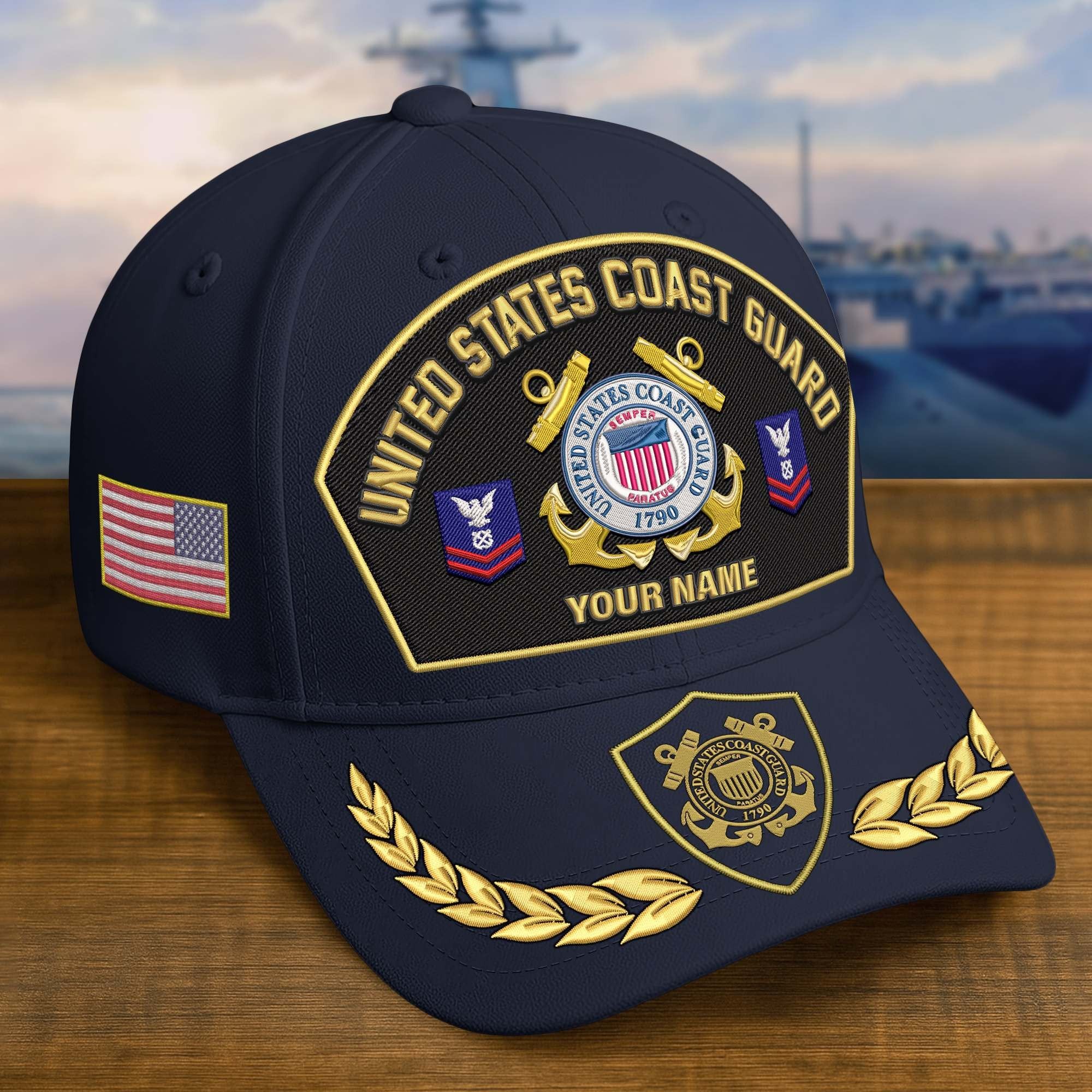 Premium Embroidered US Veterans Hats BPHN150712, Custom Name & Rank, Gifts for US Veterans, Gifts on Veterans Day