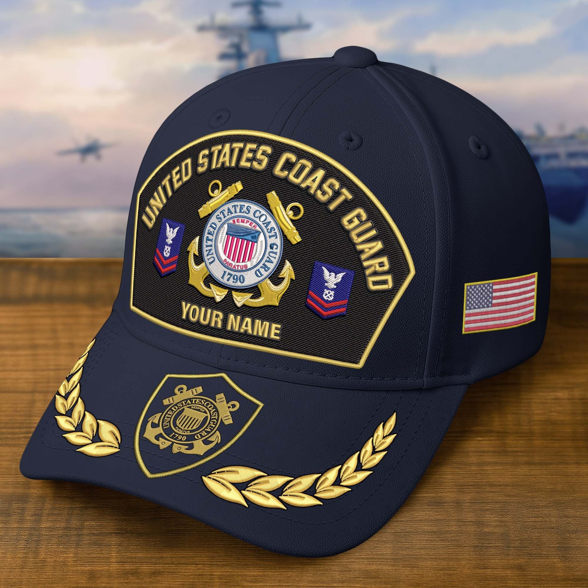Premium Embroidered US Veterans Hats BPHN150712, Custom Name & Rank, Gifts for US Veterans, Gifts on Veterans Day