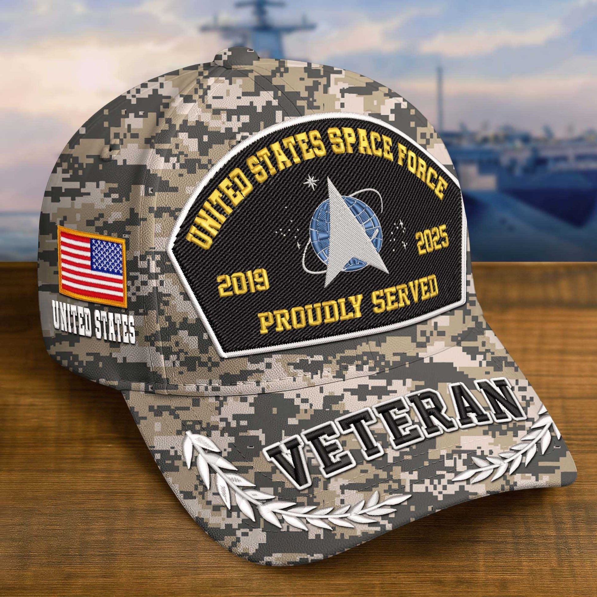 Premium Embroidered US Veterans Hats CPVC150701, 250th Anniversary, Custom Name & Rank, Gifts For US Veterans, Gifts On Veterans Day.