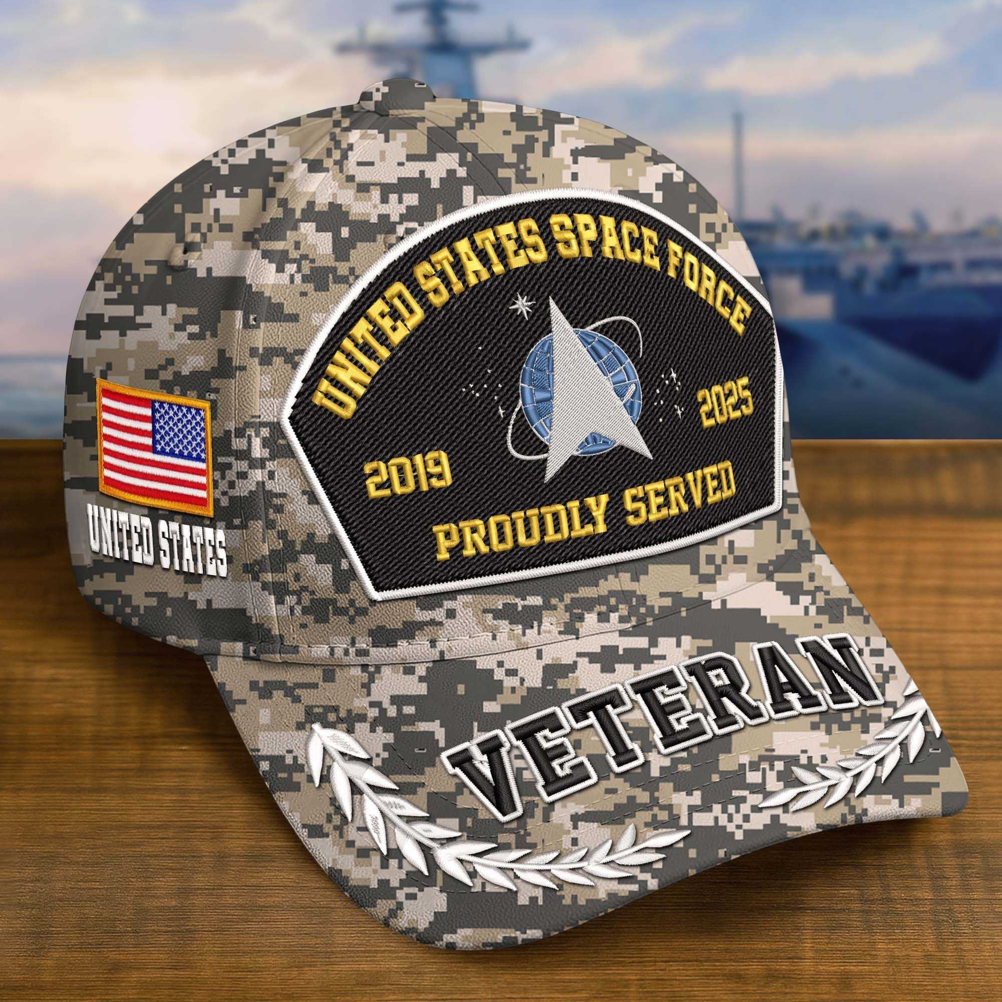 Premium Embroidered US Veterans Hats CPVC150701, 250th Anniversary, Custom Name & Rank, Gifts For US Veterans, Gifts On Veterans Day.