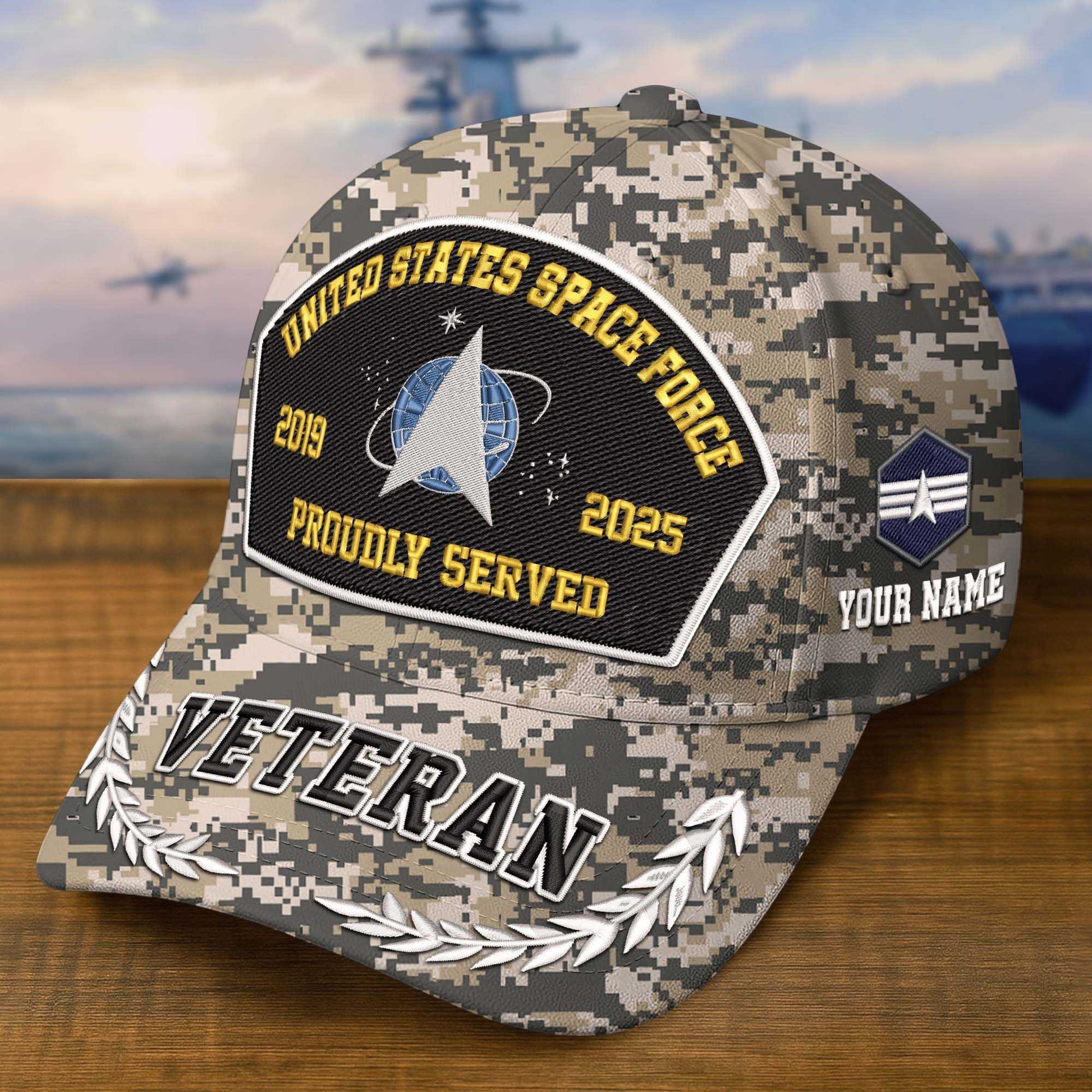 Premium Embroidered US Veterans Hats CPVC150701, 250th Anniversary, Custom Name & Rank, Gifts For US Veterans, Gifts On Veterans Day.
