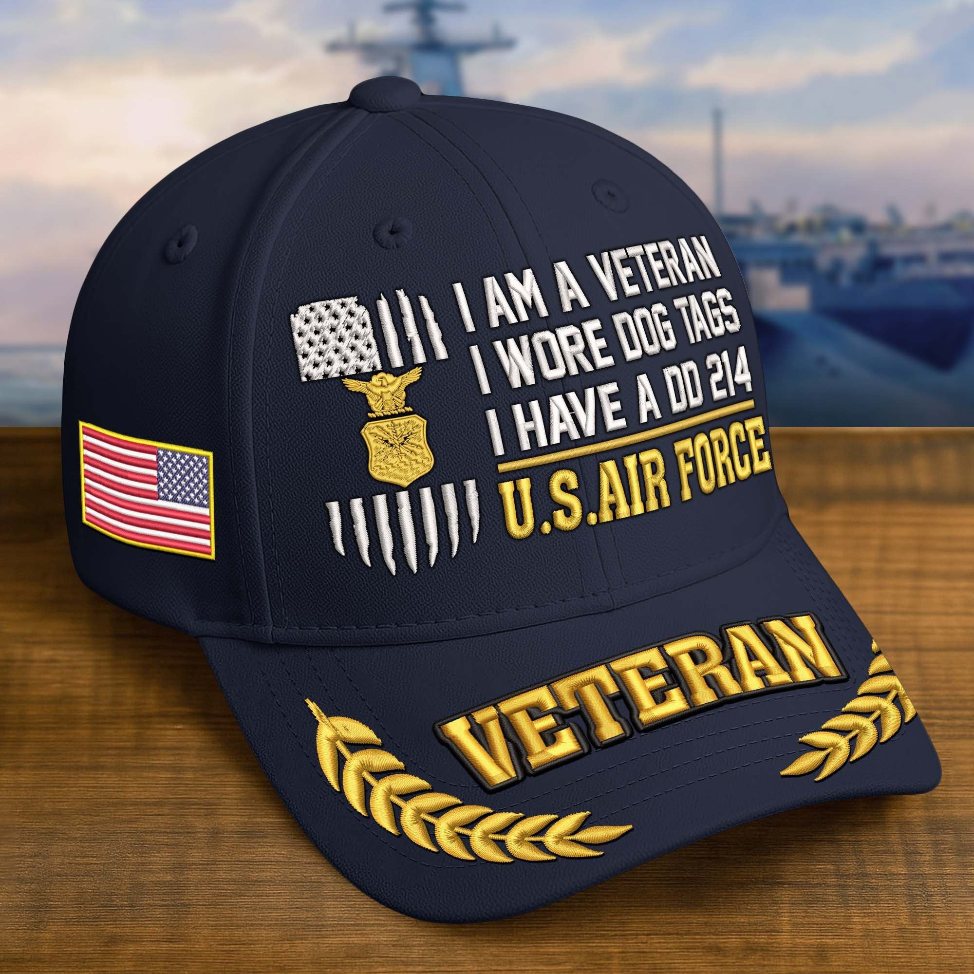 Premium Embroidered US Veterans Hats BPHN170711, Gifts for US Veterans, Gifts on Veterans Day