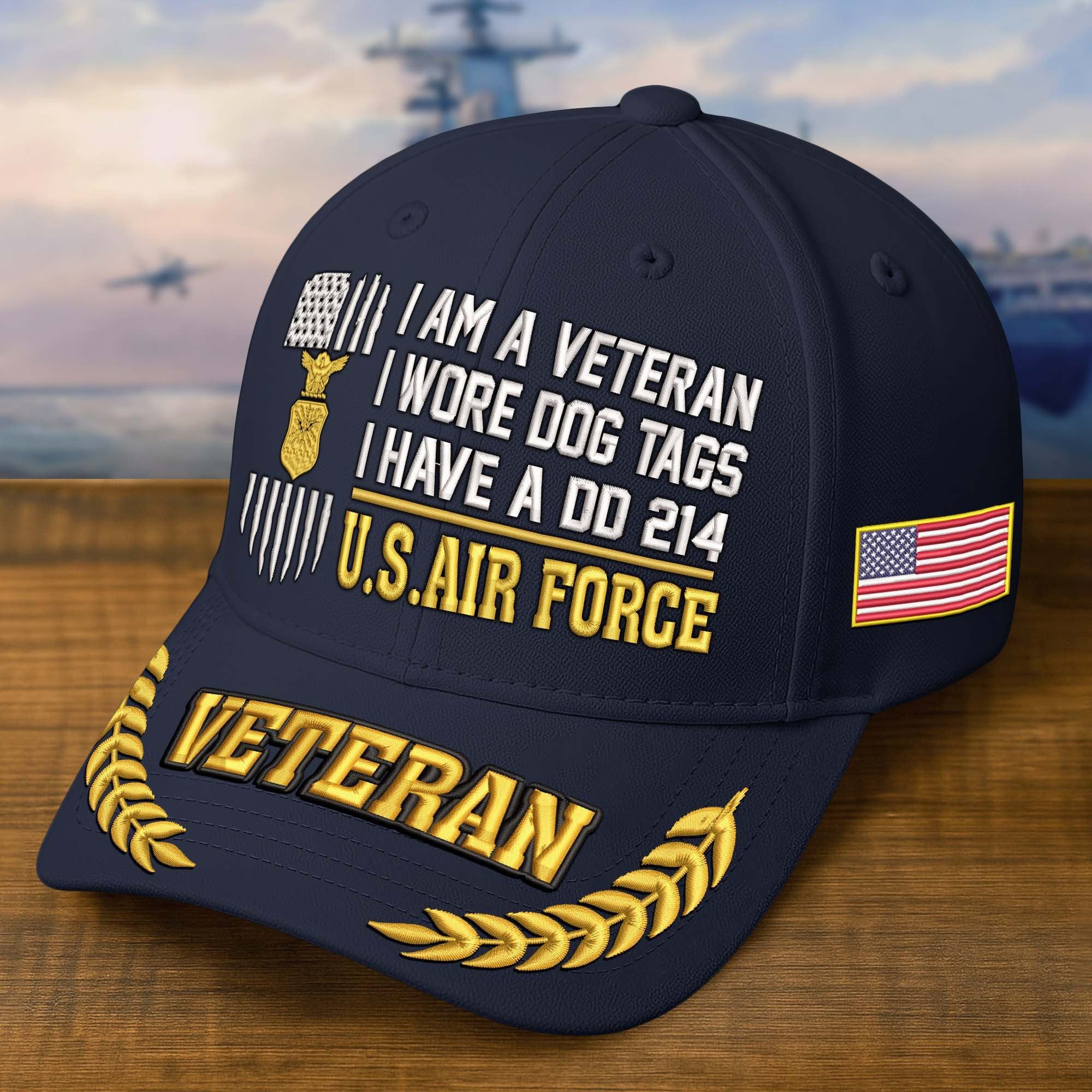 Premium Embroidered US Veterans Hats BPHN170711, Gifts for US Veterans, Gifts on Veterans Day