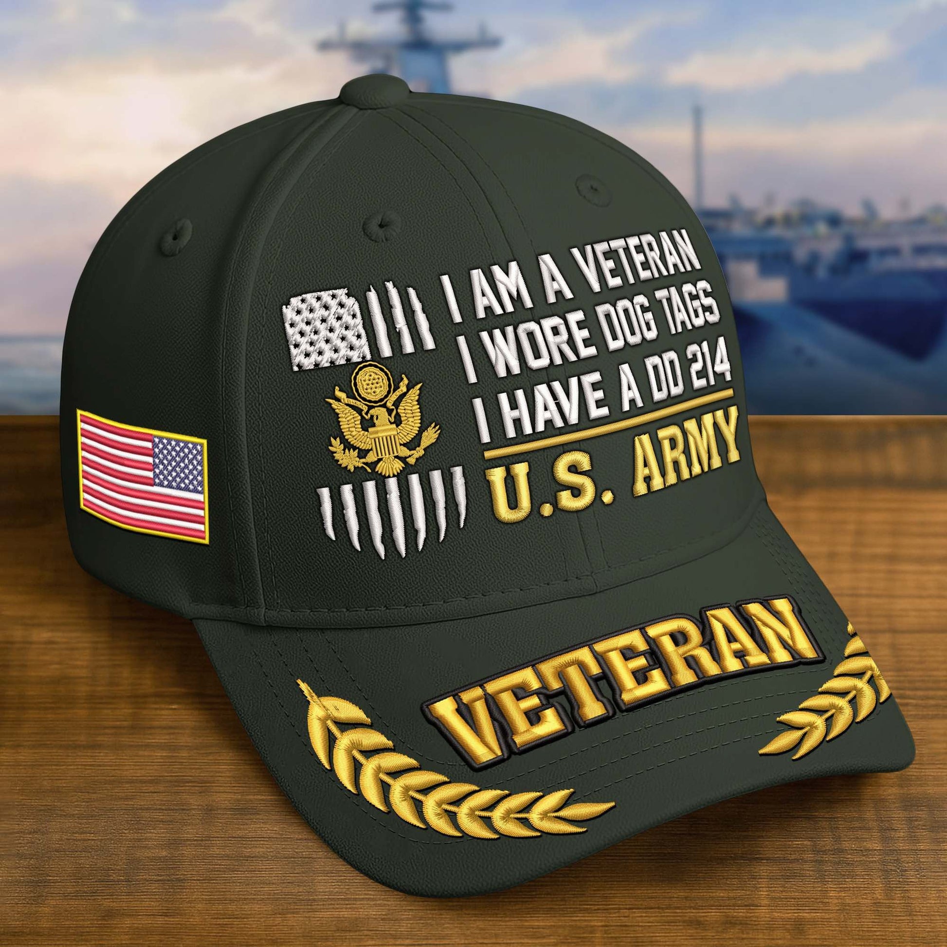 Premium Embroidered US Veterans Hats BPHN170711, Gifts for US Veterans, Gifts on Veterans Day