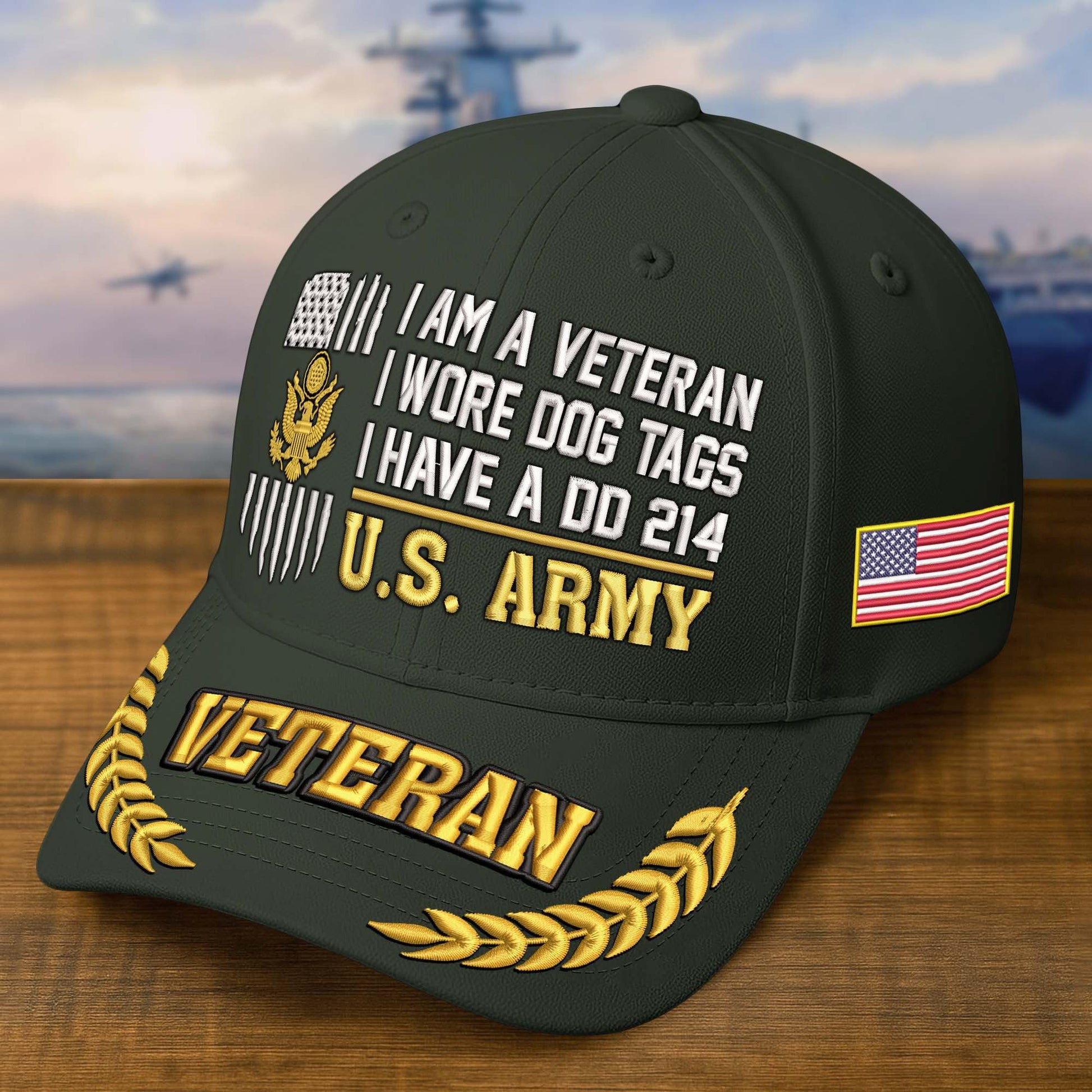 Premium Embroidered US Veterans Hats BPHN170711, Gifts for US Veterans, Gifts on Veterans Day