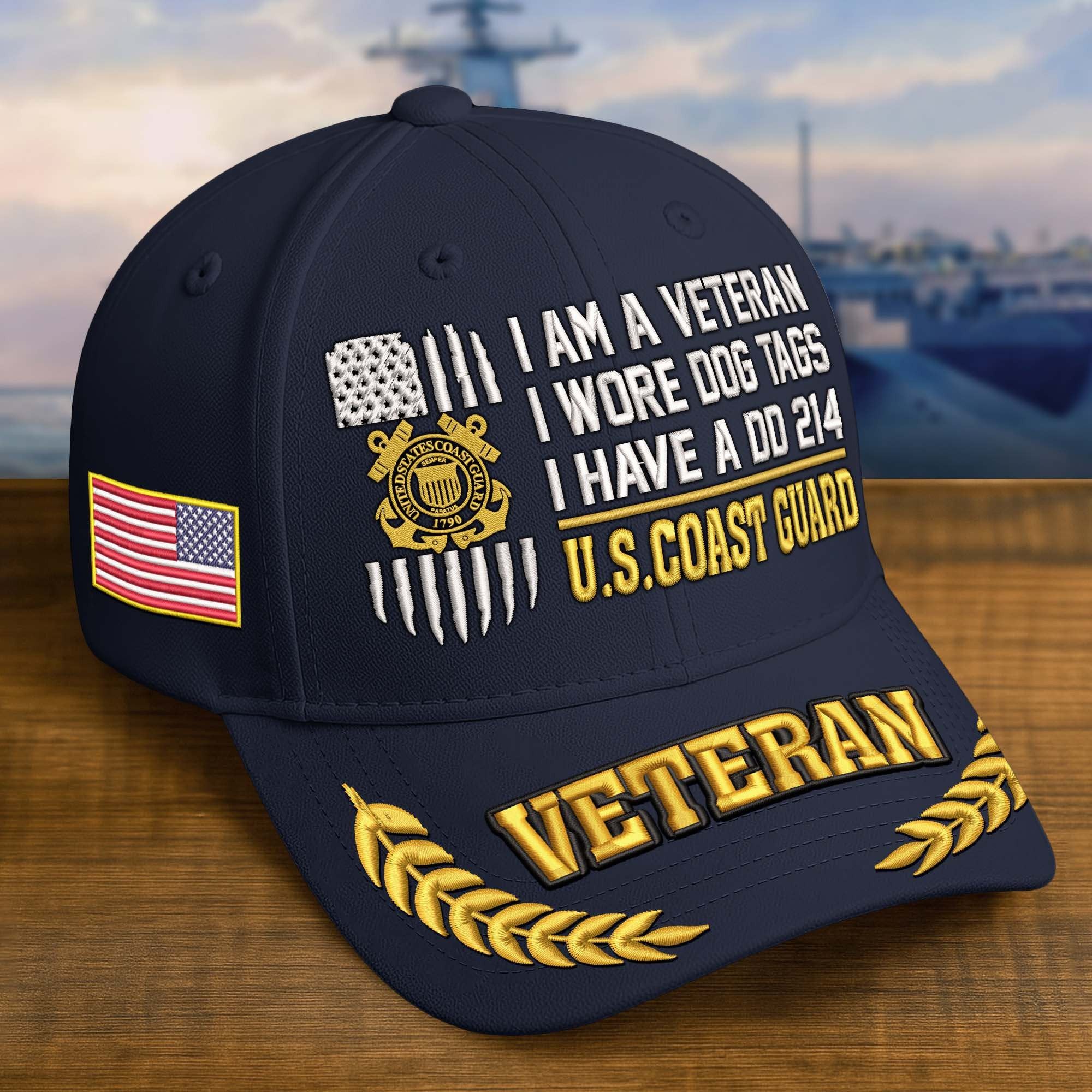 Premium Embroidered US Veterans Hats BPHN170711, Gifts for US Veterans, Gifts on Veterans Day