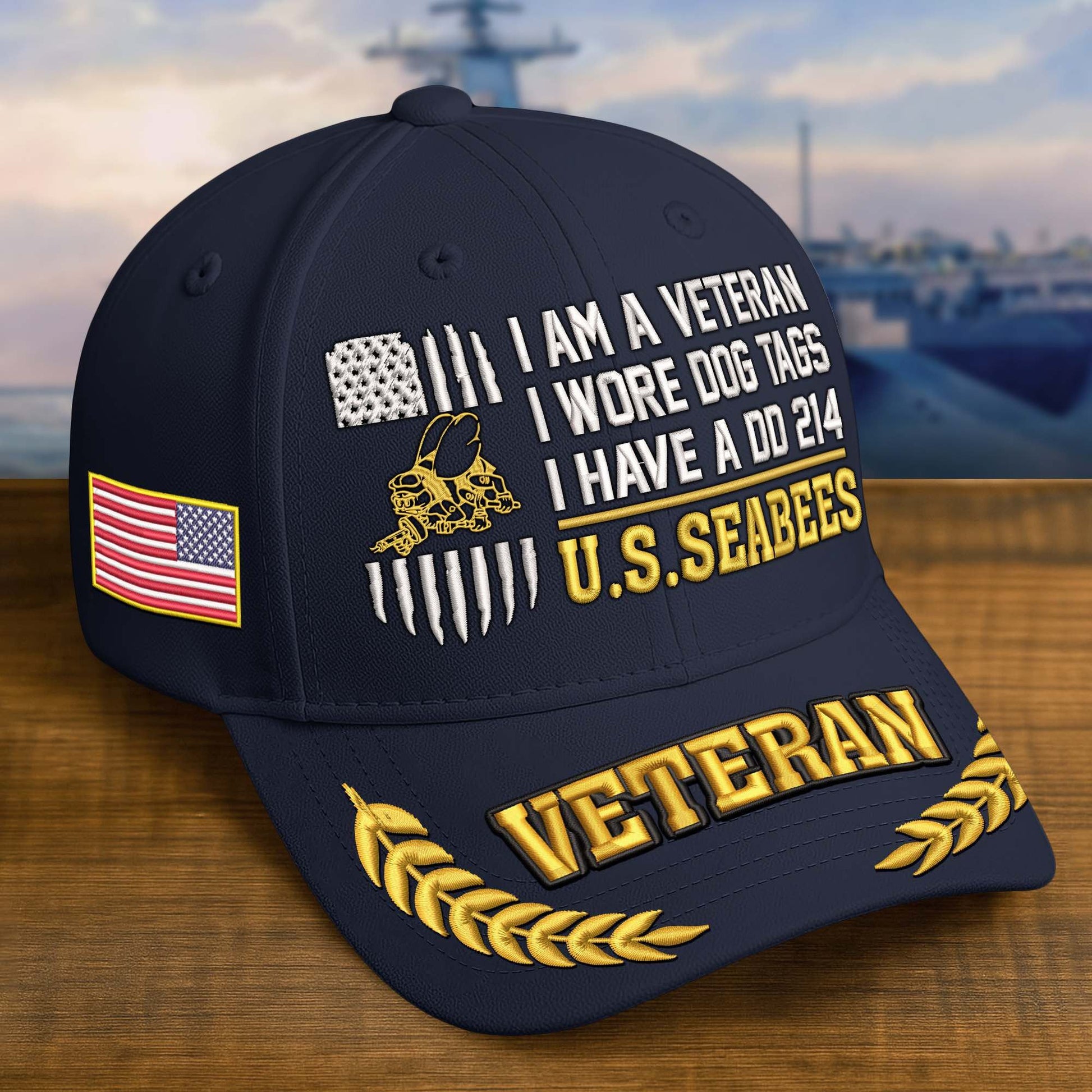 Premium Embroidered US Veterans Hats BPHN170711, Gifts for US Veterans, Gifts on Veterans Day