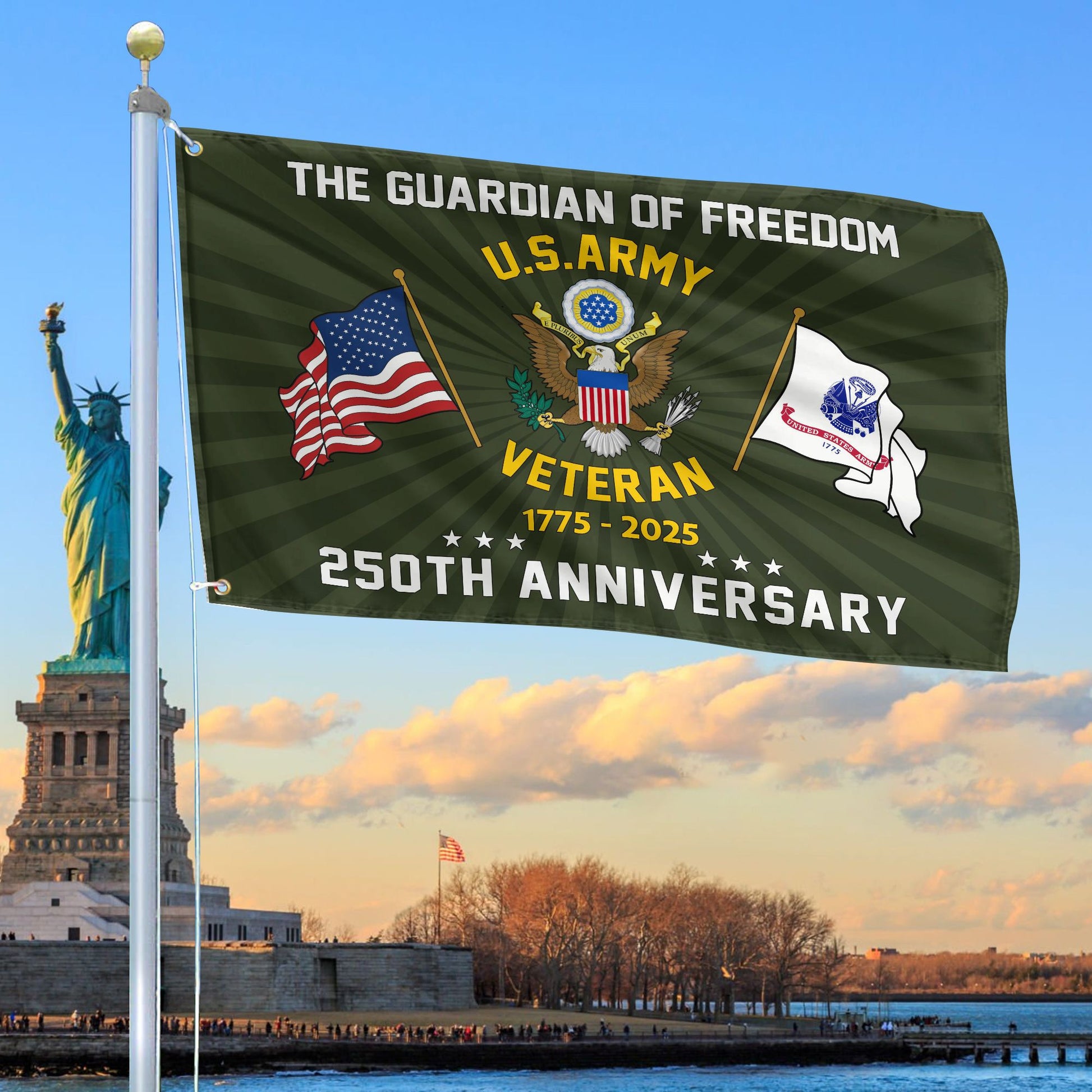 Premium 250th Anniversary Of The Army Grommet Flag VPVC120053, Gifts For Army Veteran, Best Gifts On Father's Day, Veterans Day.
