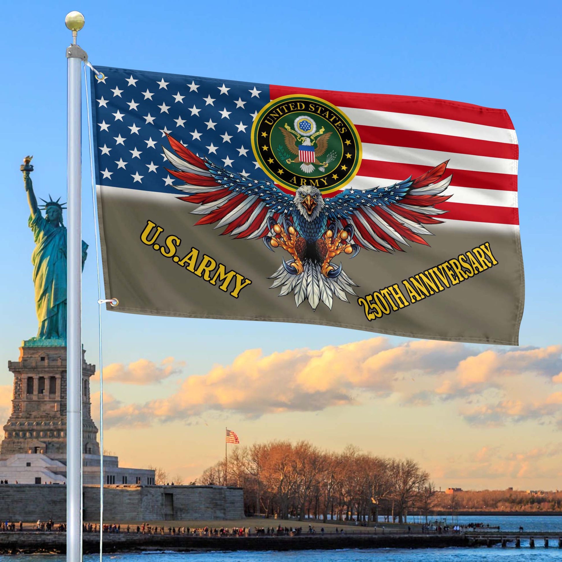 Premium 250th Anniversary Of The Army Grommet Flag VPVC120018, Gifts For Army Veteran, Best Gifts On Father's Day, Veterans Day.