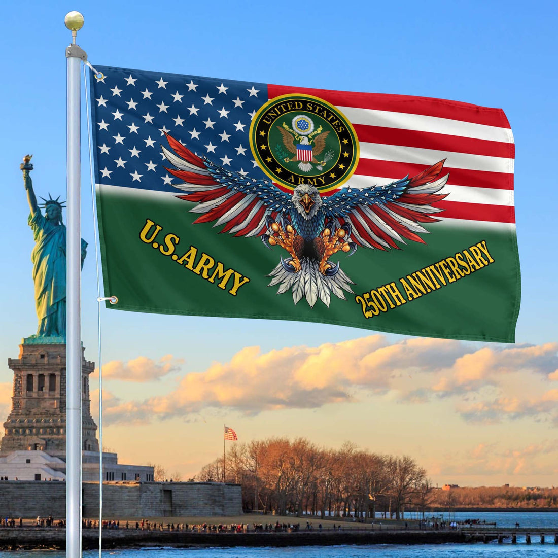 Premium 250th Anniversary Of The Army Grommet Flag VPVC120019, Gifts For Army Veteran, Best Gifts On Father's Day, Veterans Day.