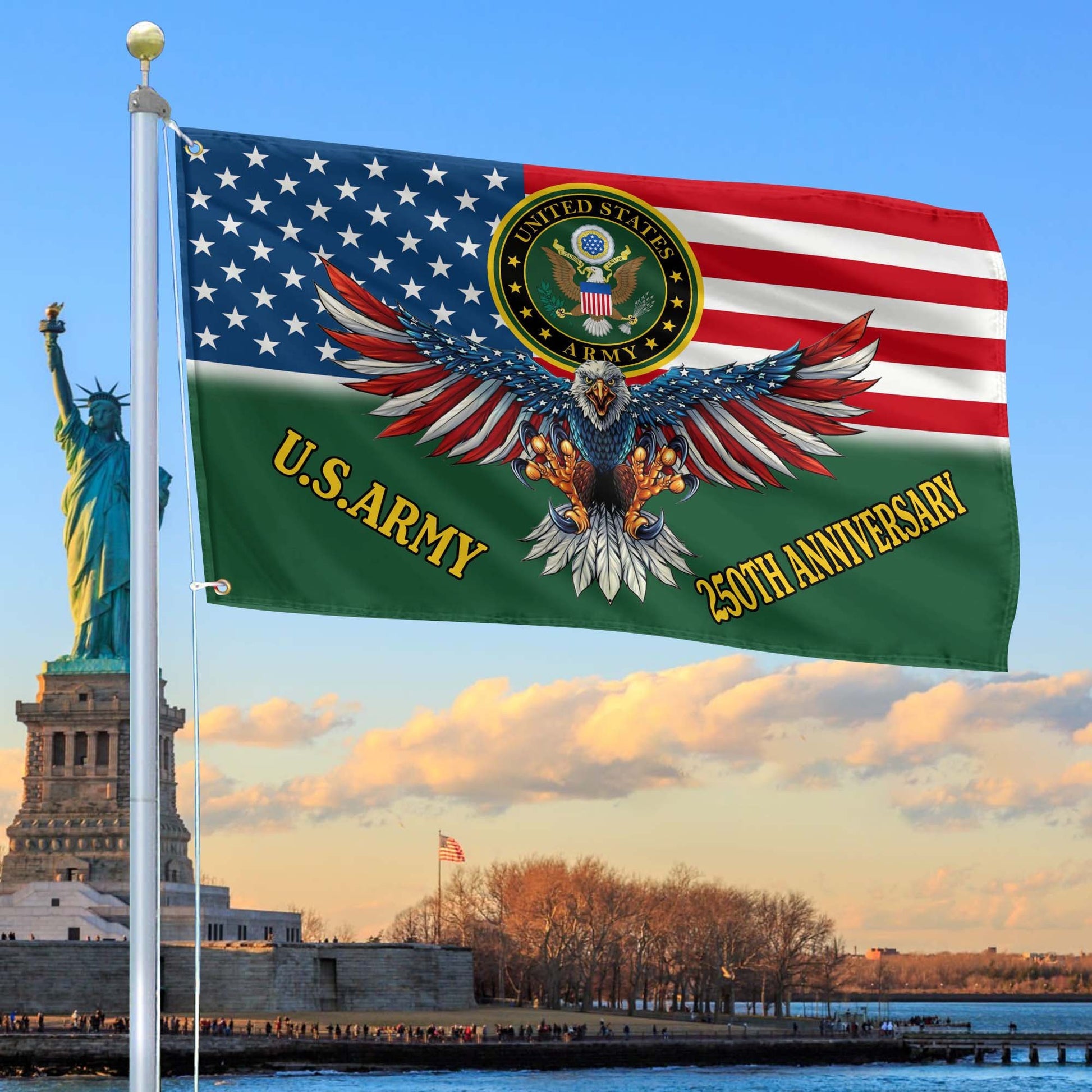 Premium 250th Anniversary Of The Army Grommet Flag VPVC120019, Gifts For Army Veteran, Best Gifts On Father's Day, Veterans Day.