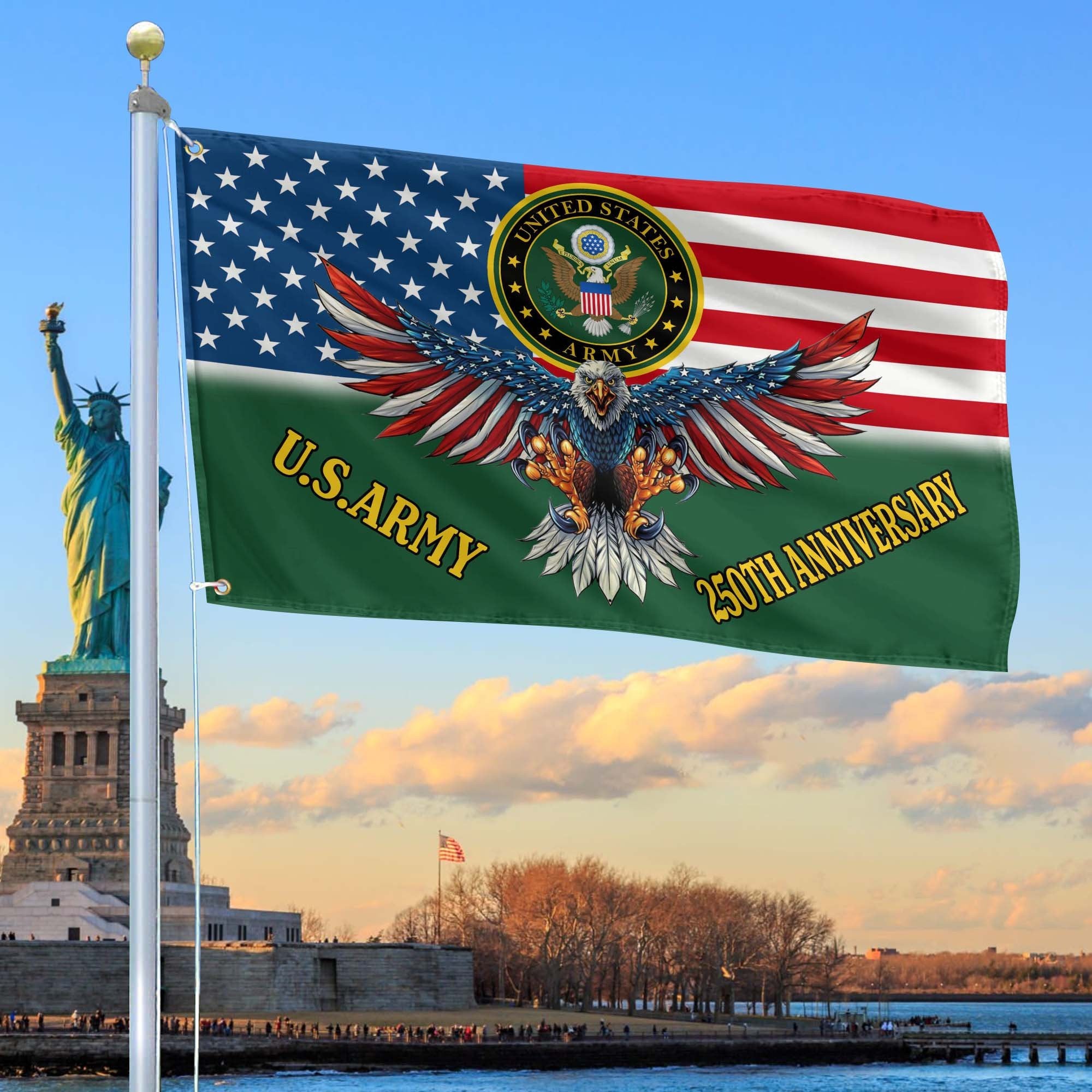 Premium 250th Anniversary Of The Army Grommet Flag VPVC120019, Gifts For Army Veteran, Best Gifts On Father's Day, Veterans Day.