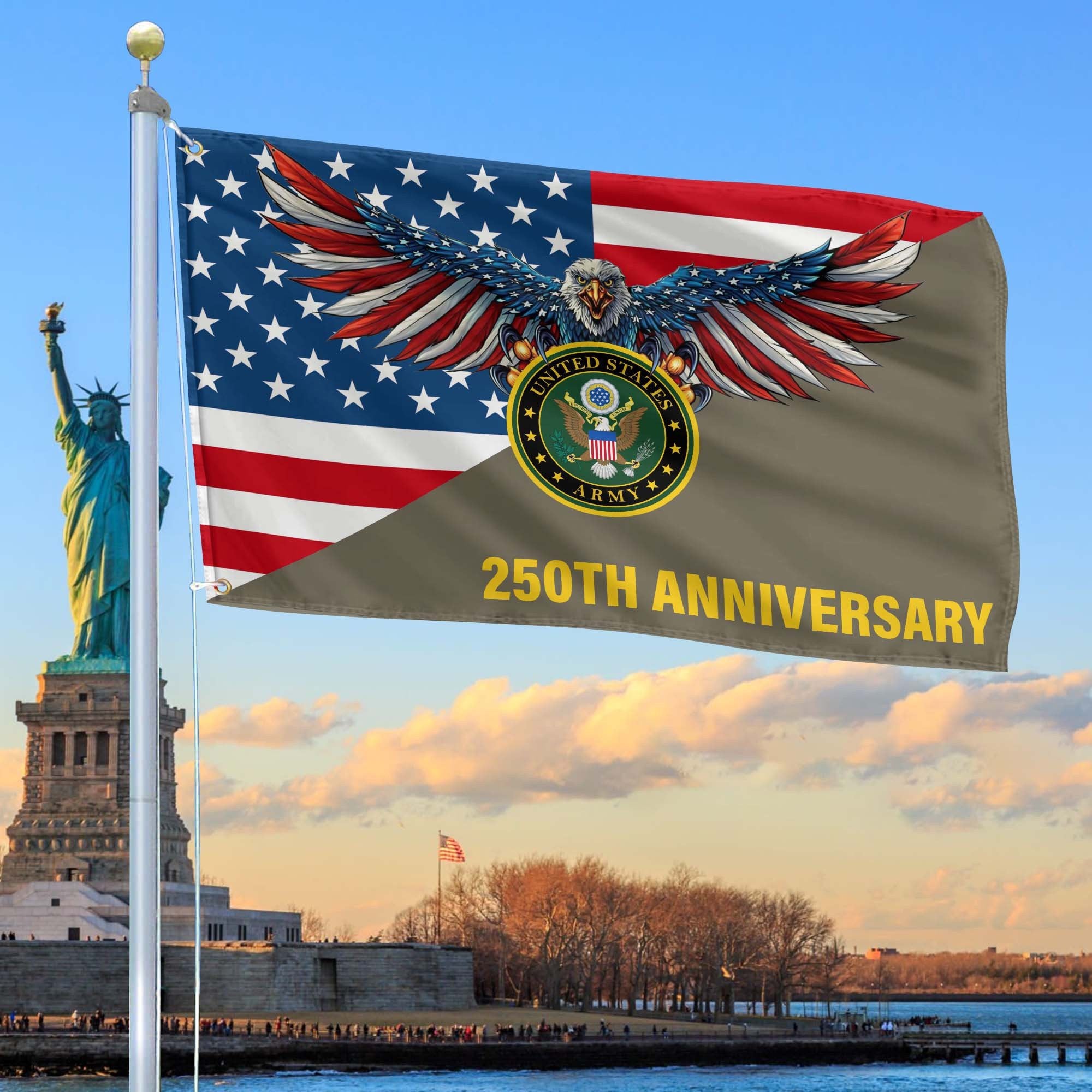 Premium 250th Anniversary Of The Army Grommet Flag VPVC120059, Gifts For Army Veteran, Best Gifts On Father's Day, Veterans Day.
