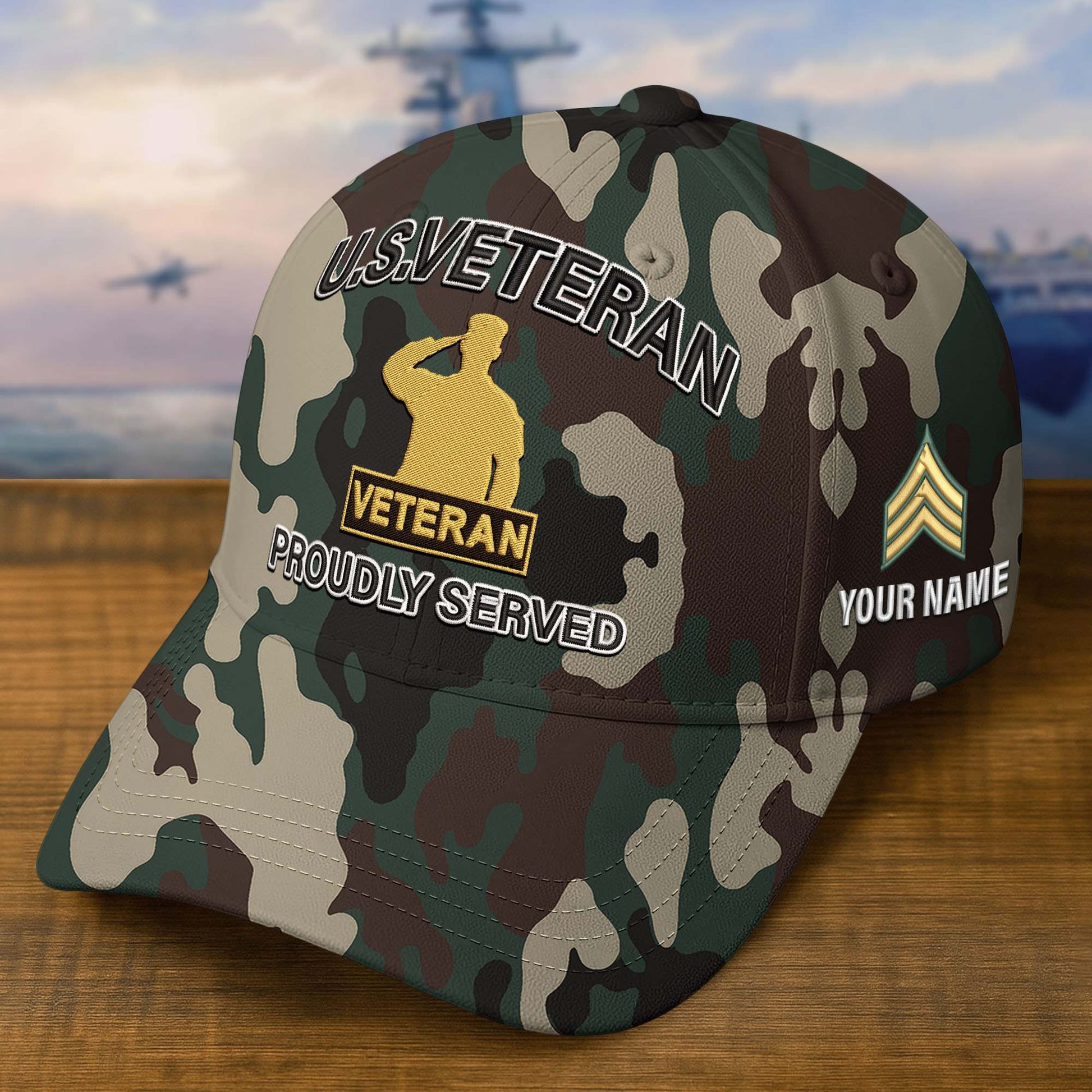 Premium Custom US Veteran Embroidered Hat VPVC308210, Gifts For US Veteran, Gifts On Father's Day, Veterans Day.