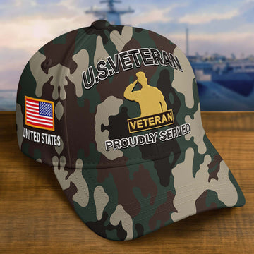 Premium Custom US Veteran Embroidered Hat VPVC308210, Gifts For US Veteran, Gifts On Father's Day, Veterans Day.