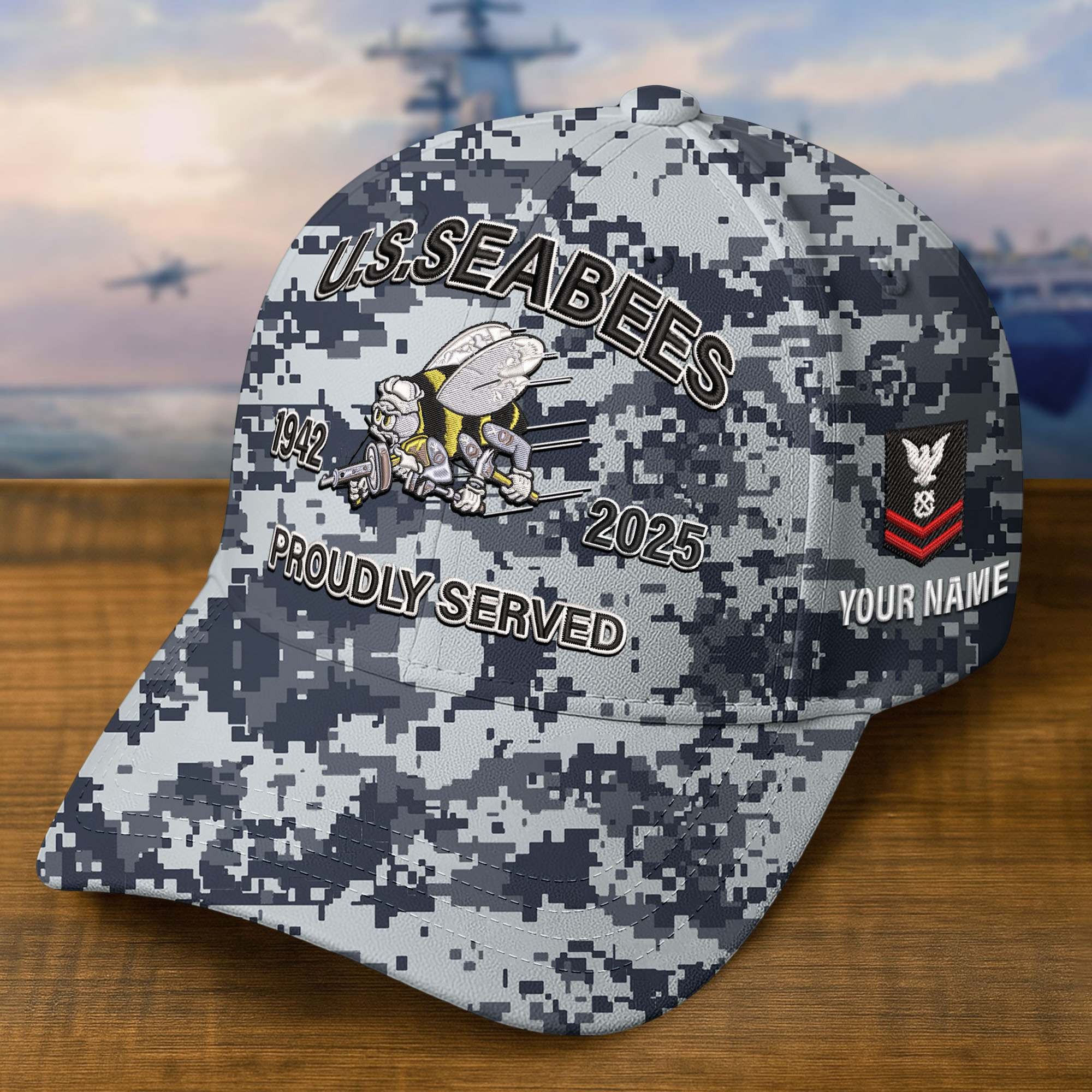 Premium Custom US Seabees Embroidered Hat VPVC308213, Gifts For Seabees Veteran, Gifts On Father's Day, Veterans Day.