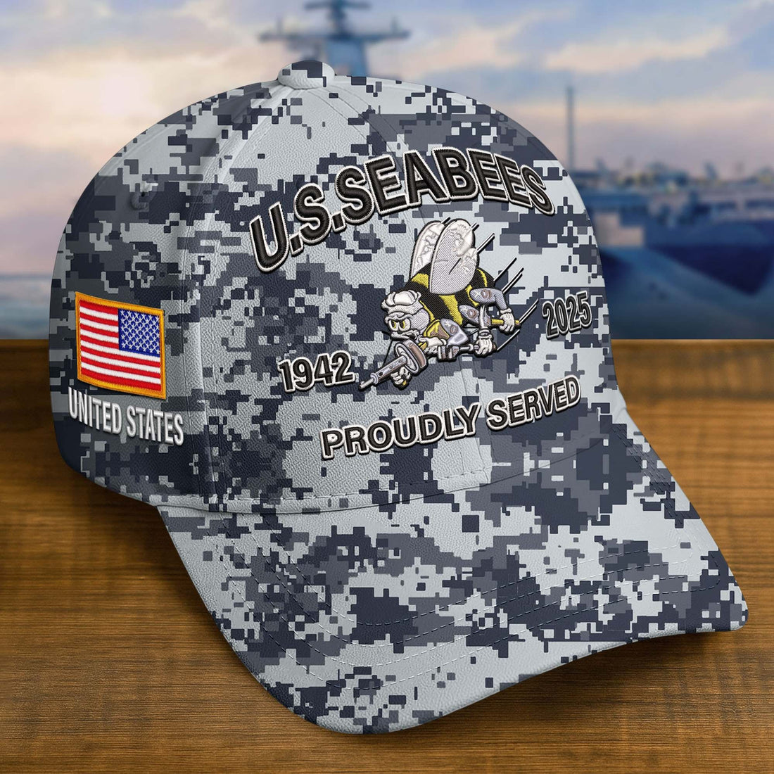 Premium Custom US Seabees Embroidered Hat VPVC308213, Gifts For Seabees Veteran, Gifts On Father's Day, Veterans Day.