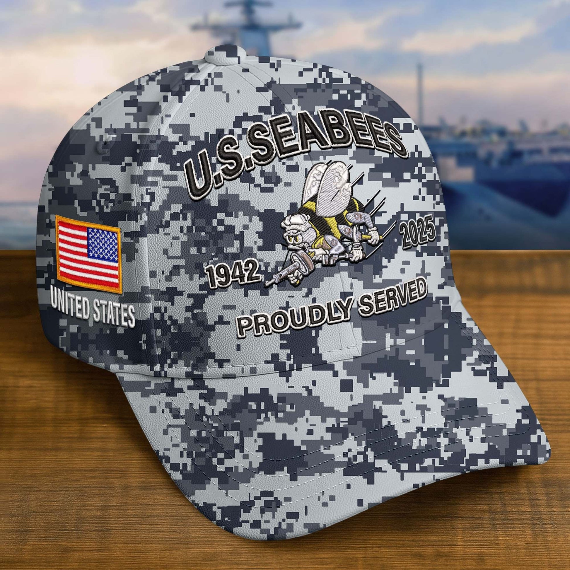 Premium Custom US Seabees Embroidered Hat VPVC308213, Gifts For Seabees Veteran, Gifts On Father's Day, Veterans Day.