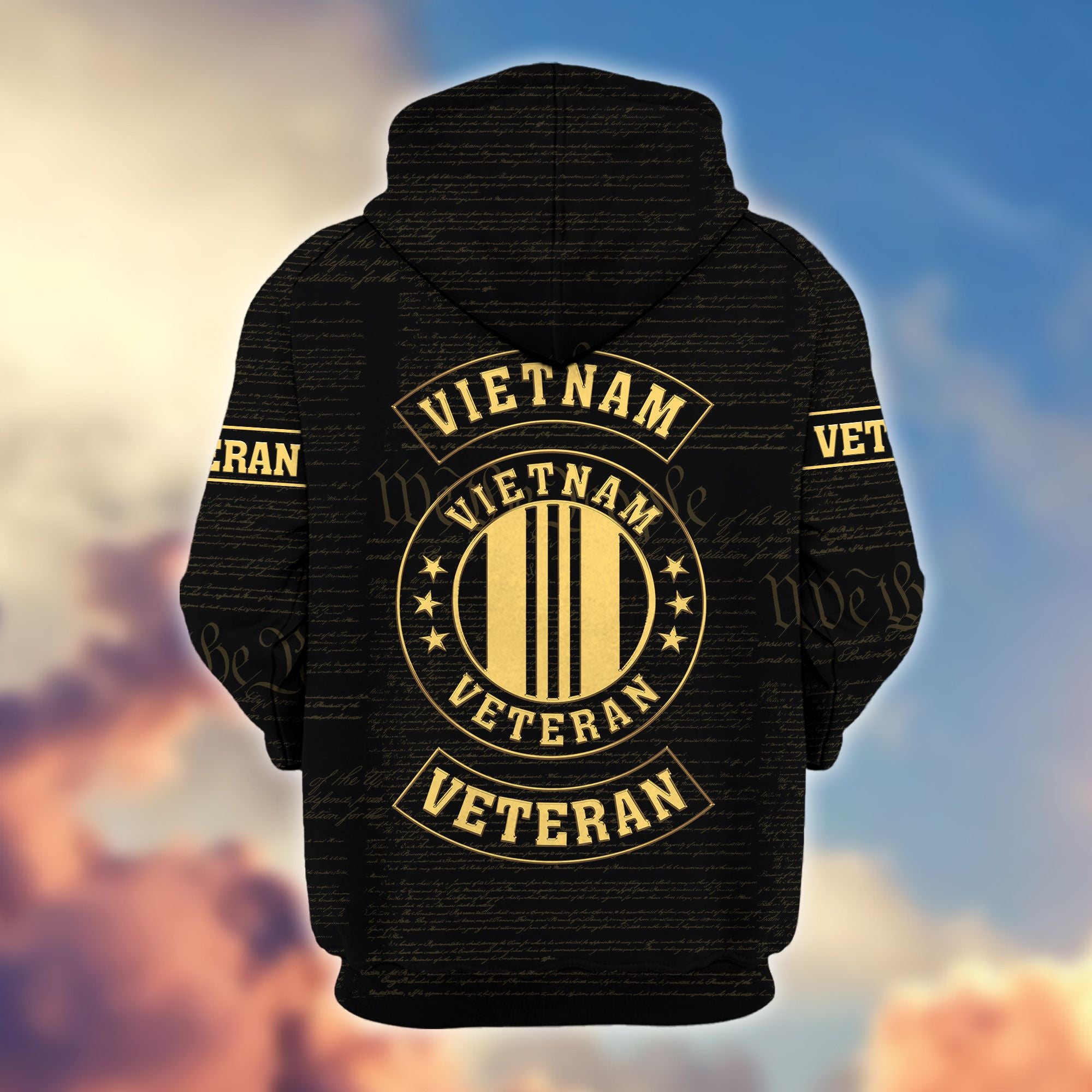 Premium Custom Vietnam Veteran Zip Hoodie VPVC607206, Gifts For Vietnam Veteran, Gifts On Father's Day, Veterans Day.
