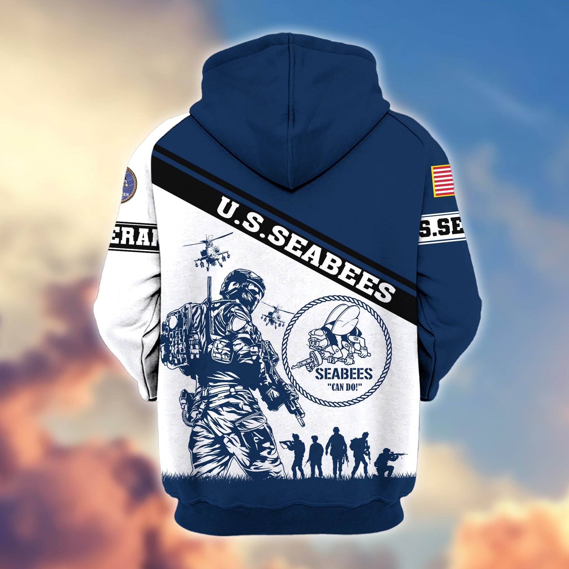 Premium US Seabees Zip Hoodie VPVC607309, Gifts For Seabees Veteran, Gifts On Father's Day, Veterans Day.