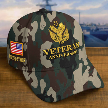 Premium Custom US Veteran Embroidered Hat VPVC308310, Gifts For US Veteran, Gifts On Father's Day, Veterans Day.