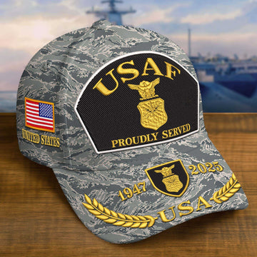Premium Custom USAF Embroidered Hat VPVC308407, Gifts For Air Force Veteran, Gifts On Father's Day, Veterans Day.