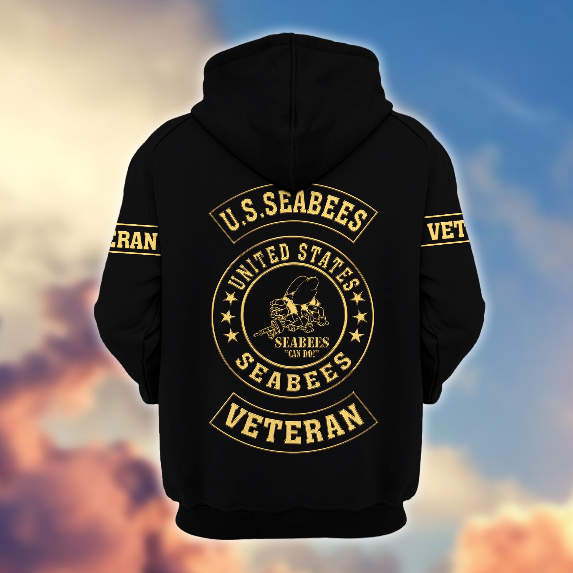 Premium Custom US Seabees Zip Hoodie VPVC607509, Gifts For Seabees Veteran, Gifts On Father's Day, Veterans Day.