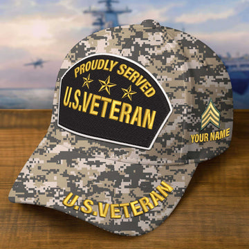 Premium Custom US Veteran Embroidered Hat VPVC308509, Gifts For US Veteran, Gifts On Father's Day, Veterans Day.