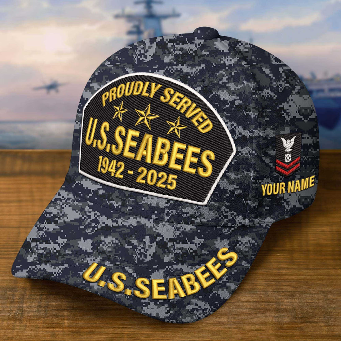 Premium Custom US Seabees Embroidered Hat VPVC308512, Gifts For Seabees Veteran, Gifts On Father's Day, Veterans Day.