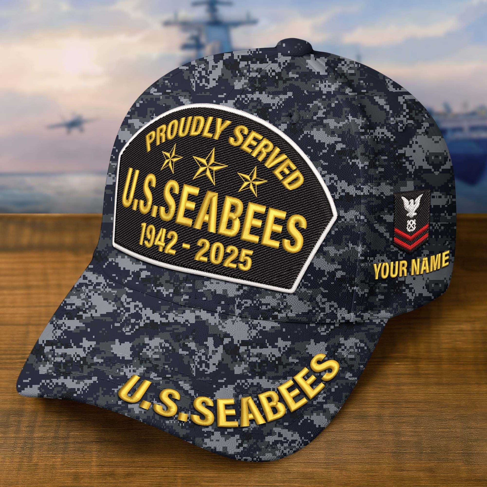 Premium Custom US Seabees Embroidered Hat VPVC308512, Gifts For Seabees Veteran, Gifts On Father's Day, Veterans Day.