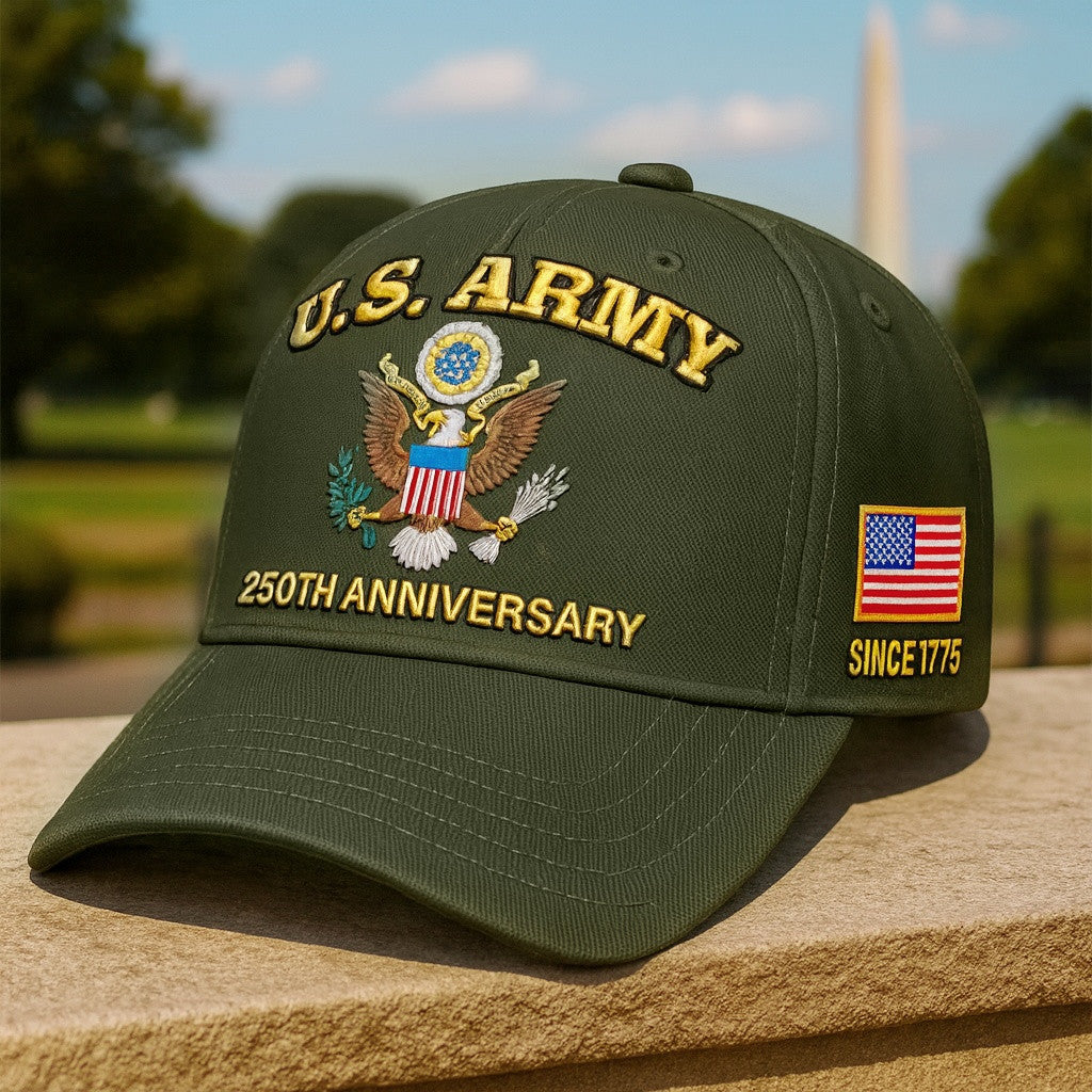Premium Embroidered US Veterans Hats CPVC300701, 250th Anniversary, Gifts for US Veterans, Gifts on Veterans Day