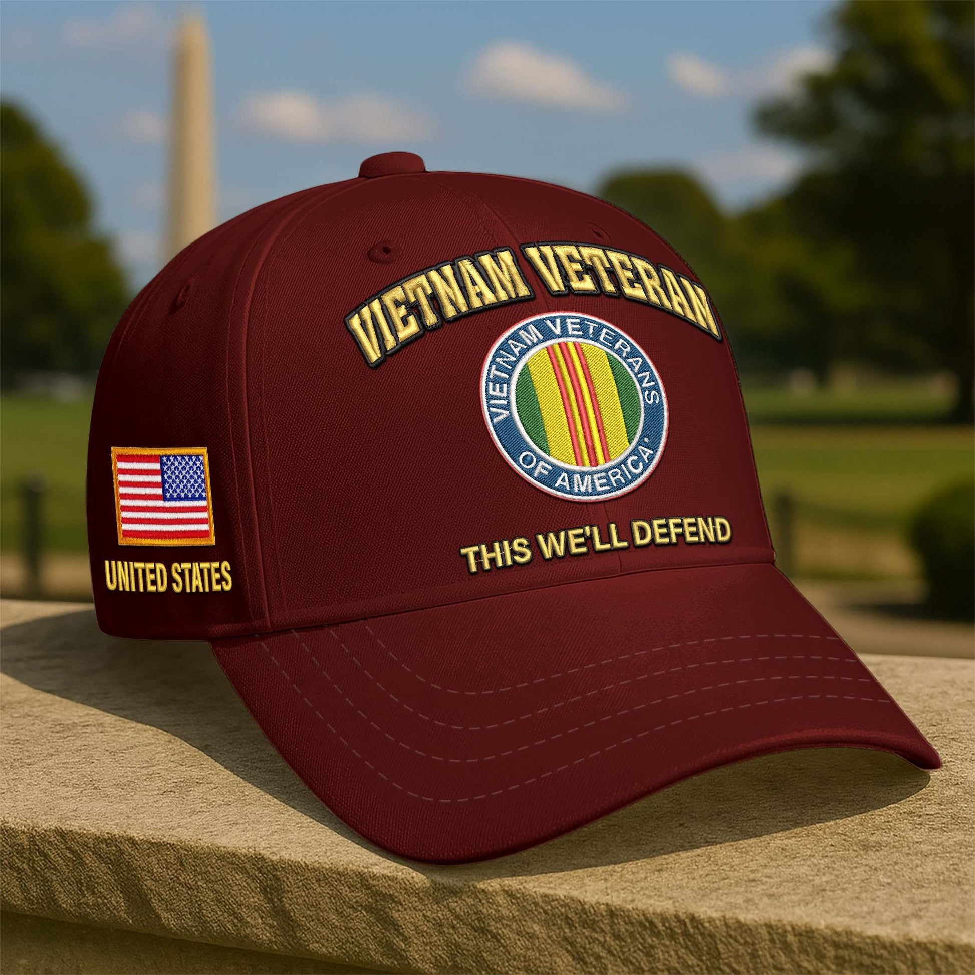 Premium Embroidered US Veterans Hats CPVC300701, 250th Anniversary, Gifts for US Veterans, Gifts on Veterans Day