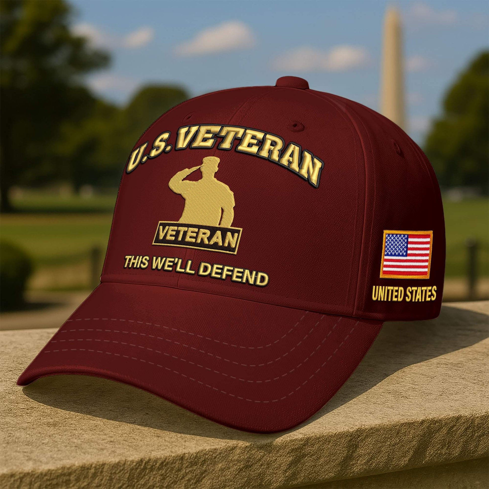 Premium Embroidered US Veterans Hats CPVC300701, 250th Anniversary, Gifts for US Veterans, Gifts on Veterans Day
