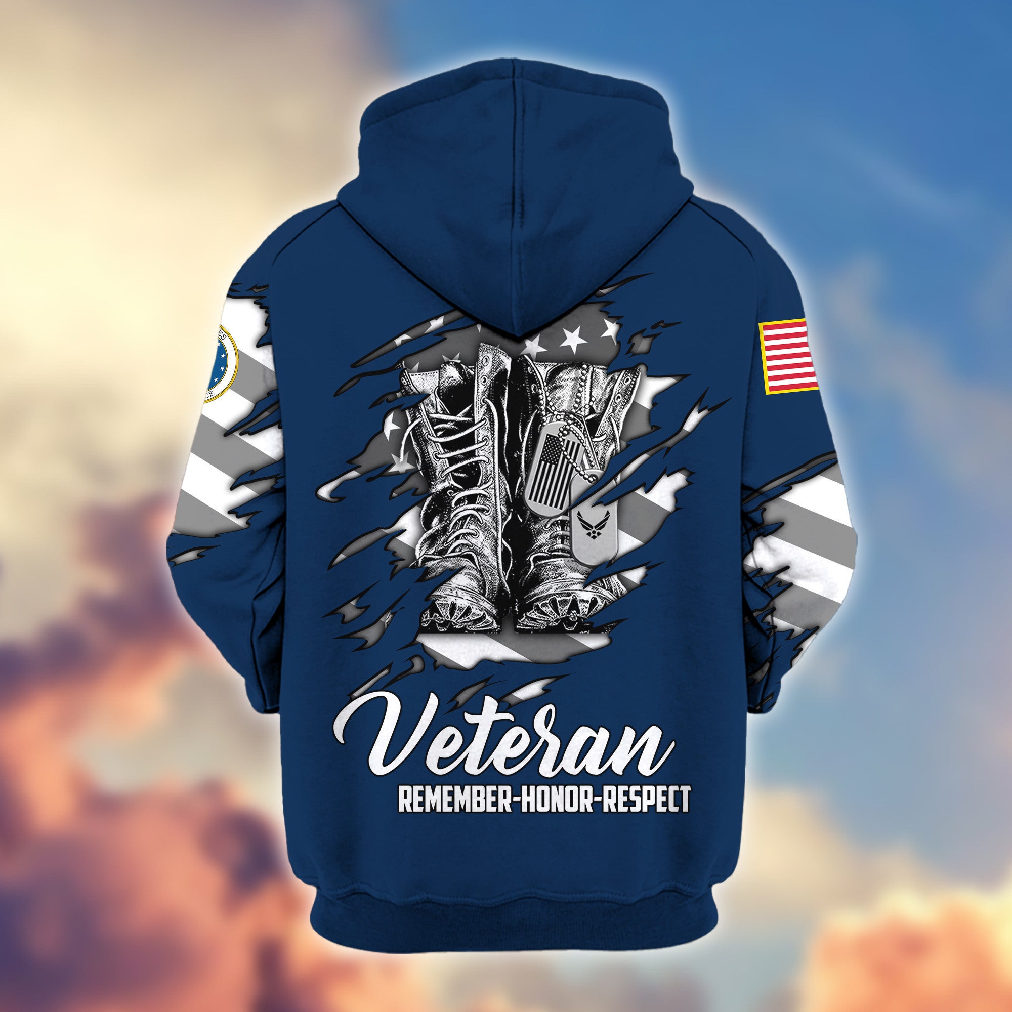 Premium USAF Zip Hoodie VPVC607604, Gifts For Air Force Veteran, Gifts On Father's Day, Veterans Day.
