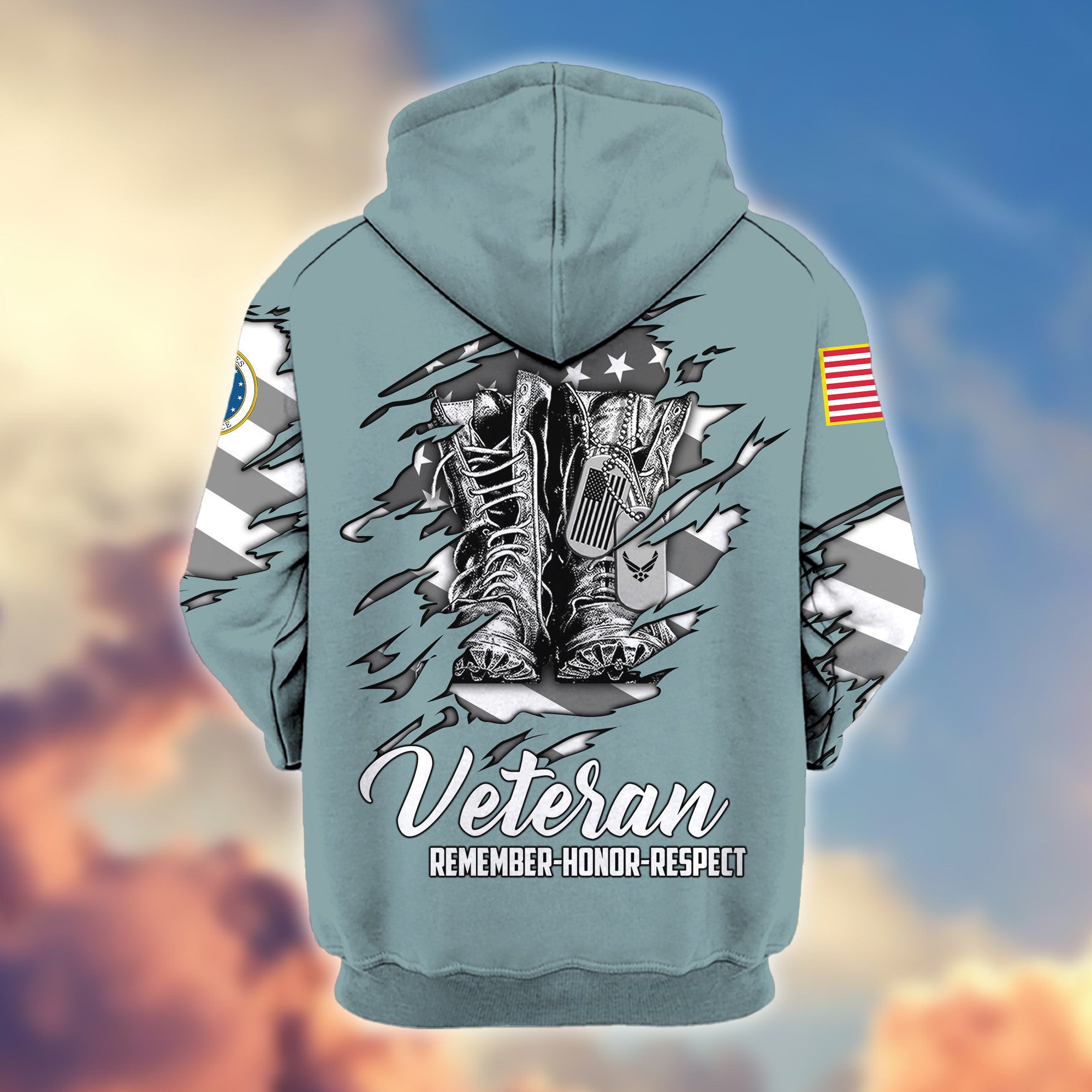 Premium USAF Zip Hoodie VPVC607612, Gifts For Air Force Veteran, Gifts On Father's Day, Veterans Day.