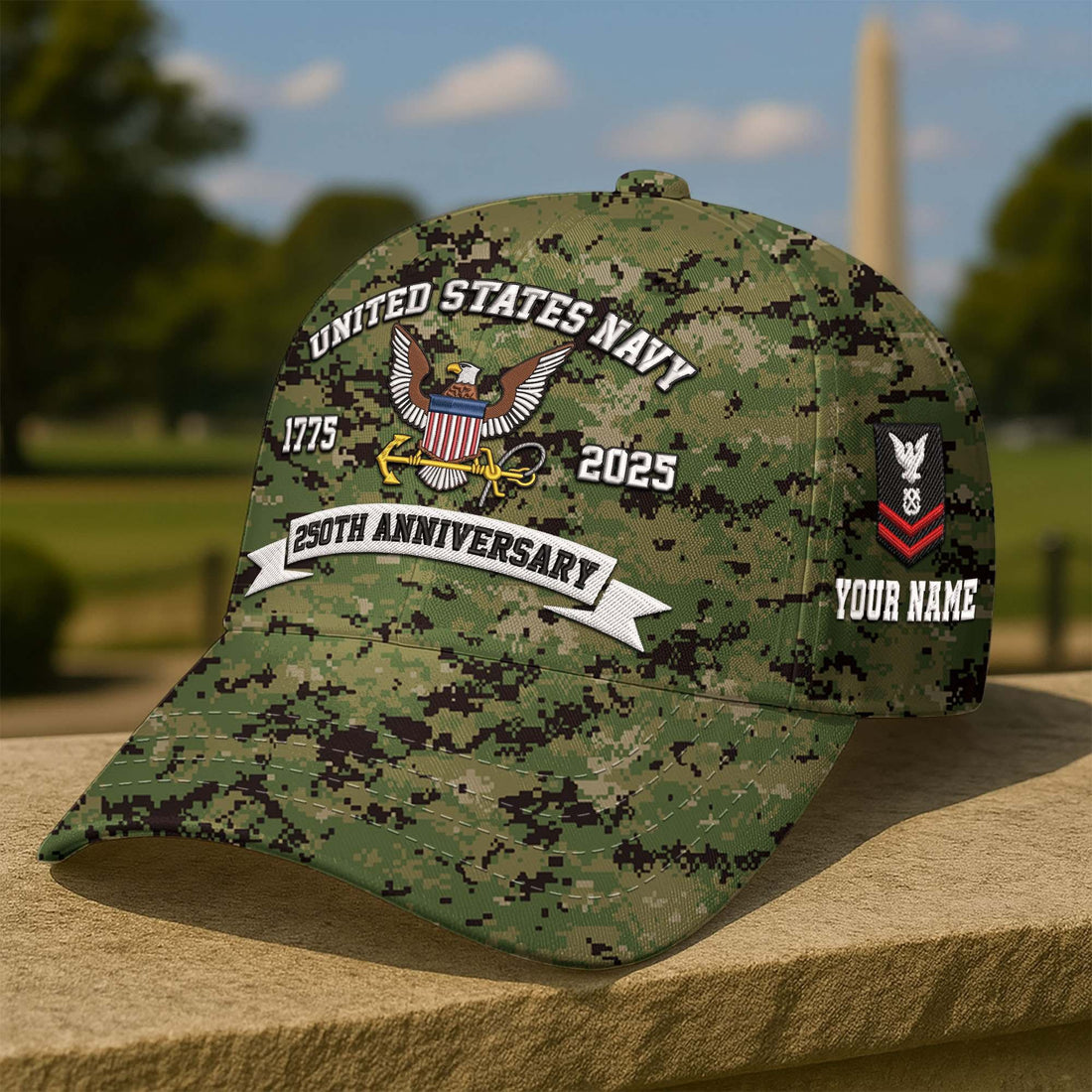 Premium Custom US Navy Embroidered Hat VPVC308605, 250th Anniversary Navy Hat, Gifts For Navy Veteran, Gifts On Father's Day, Veterans Day.
