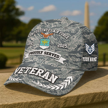 Premium Custom USAF Embroidered Hat VPVC308608, Gifts For Air Force Veteran, Gifts On Father's Day, Veterans Day.