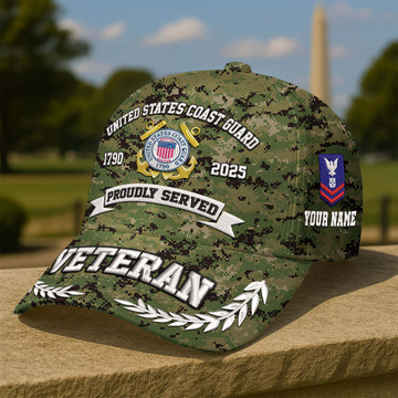 Premium Custom USCG Embroidered Hat VPVC308609, Gifts For Coast Guard Veteran, Gifts On Father's Day, Veterans Day.