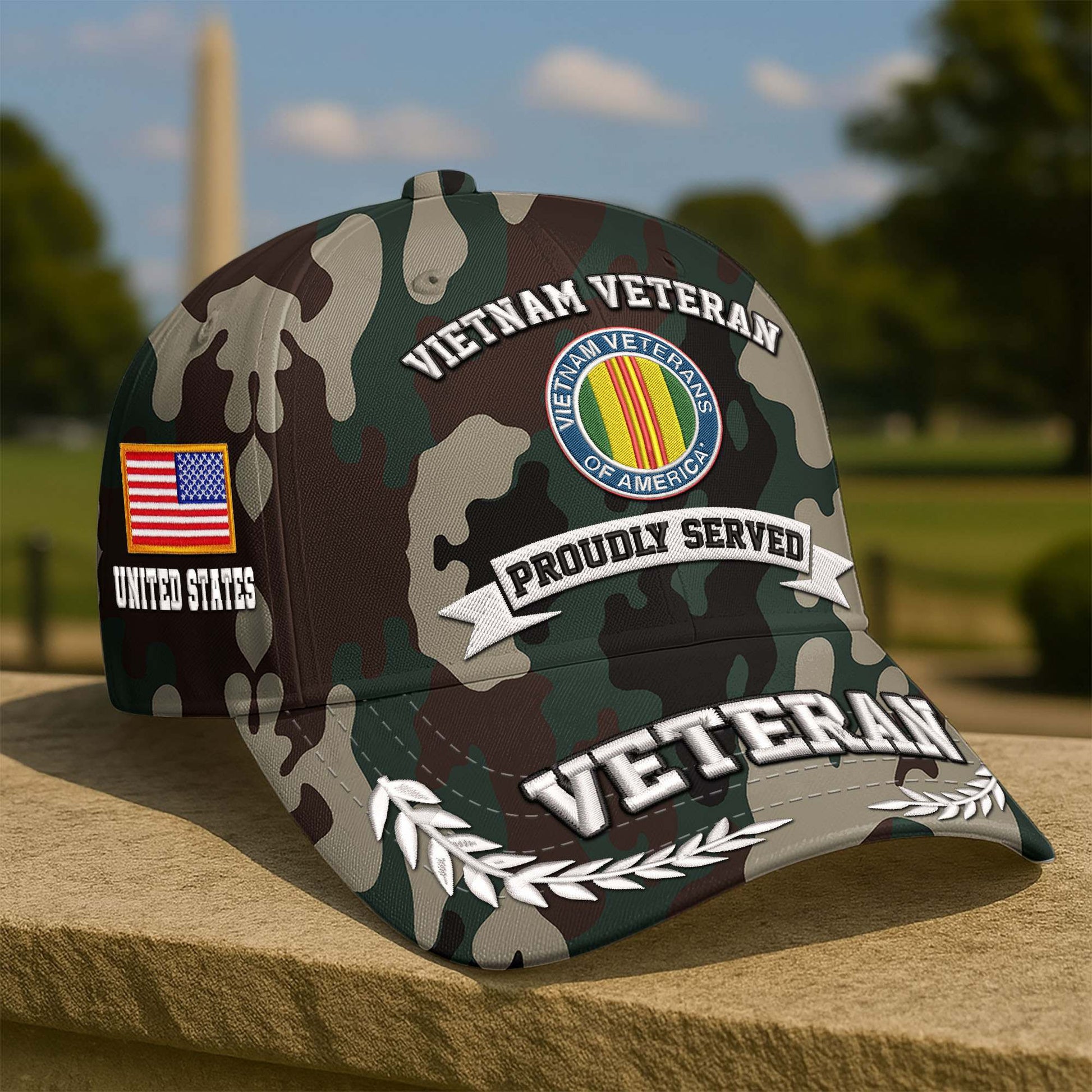 Premium Custom Vietnam Veteran Embroidered Hat VPVC308611, Gifts For Vietnam Veteran, Gifts On Father's Day, Veterans Day.