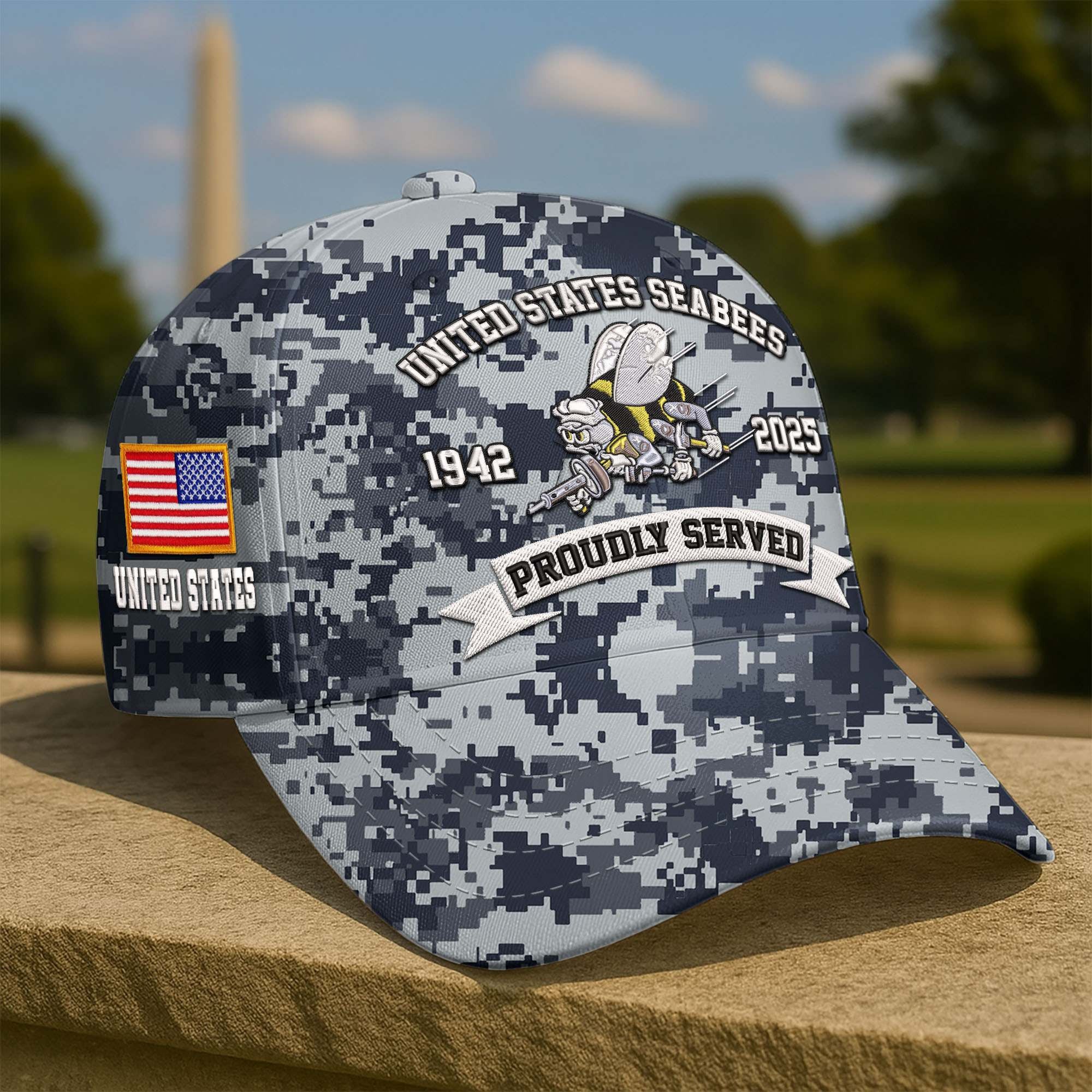 Premium Custom US Seabees Embroidered Hat VPVC308613, Gifts For Seabees Veteran, Gifts On Father's Day, Veterans Day.