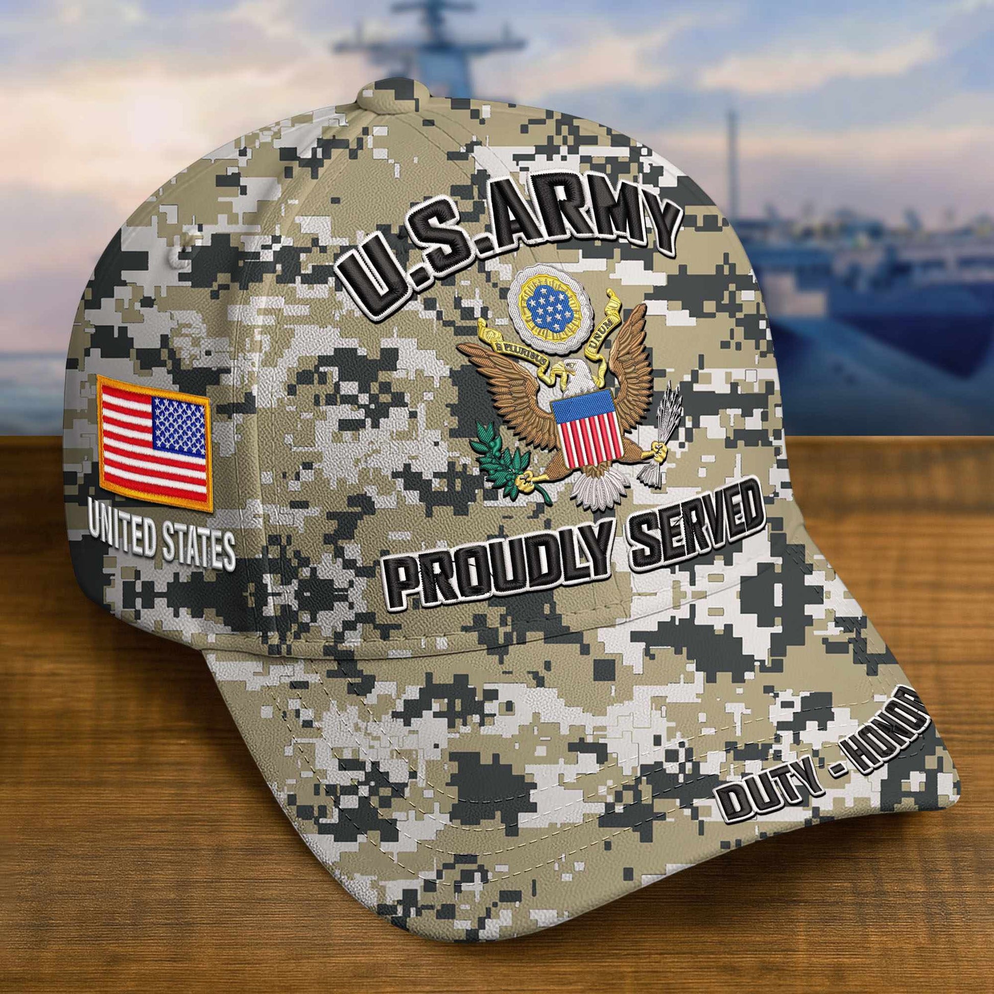 Premium US Army Embroidered Hat VPVC308701, Custom Name & Rank, Gifts For Army Veteran, Gifts On Father's Day, Veterans Day.