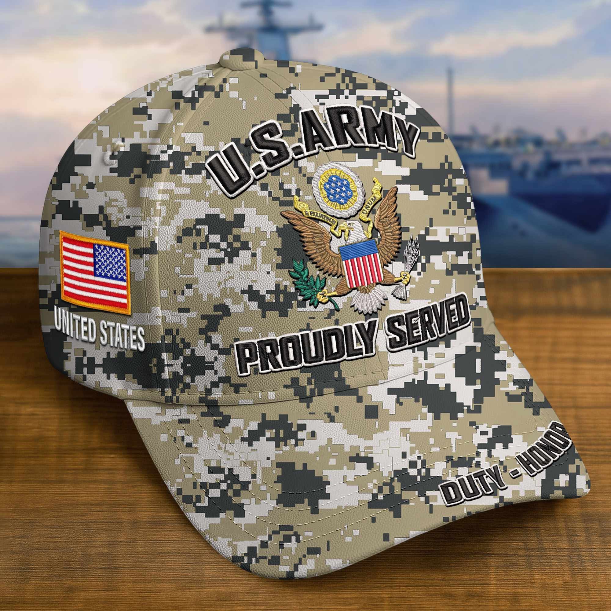Premium US Army Embroidered Hat VPVC308701, Custom Name & Rank, Gifts For Army Veteran, Gifts On Father's Day, Veterans Day.